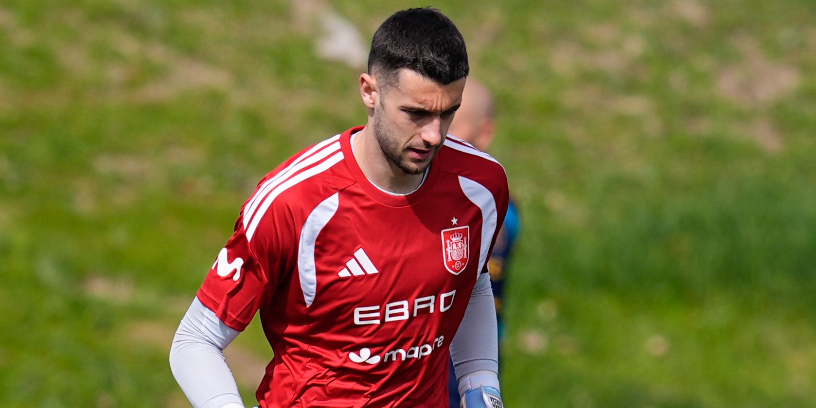 Joan Garcia, durant un entrenament amb la selecció espanyola | Europa Press