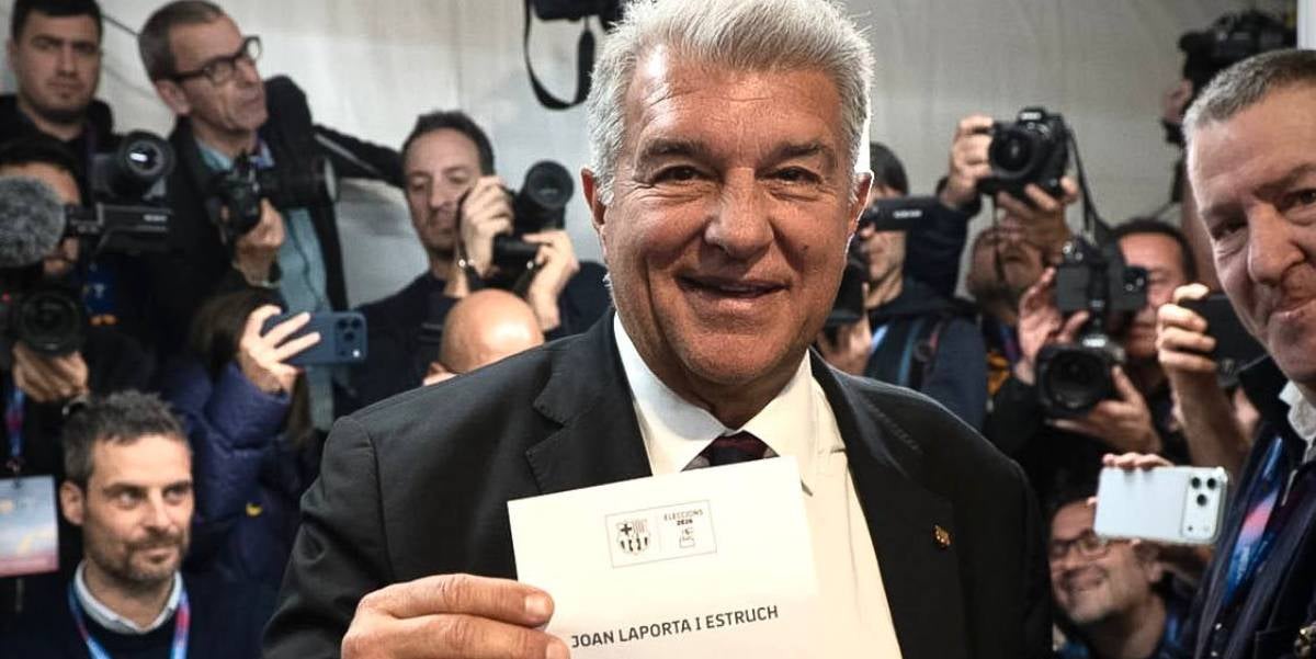 Joan Laporta, durant les eleccions del Barça | Defensem el Barça