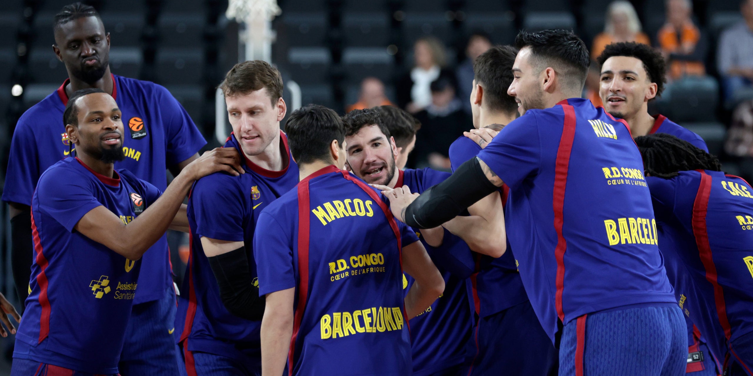 Els jugadors del Barça, durant el partit contra el València | FC Barcelona