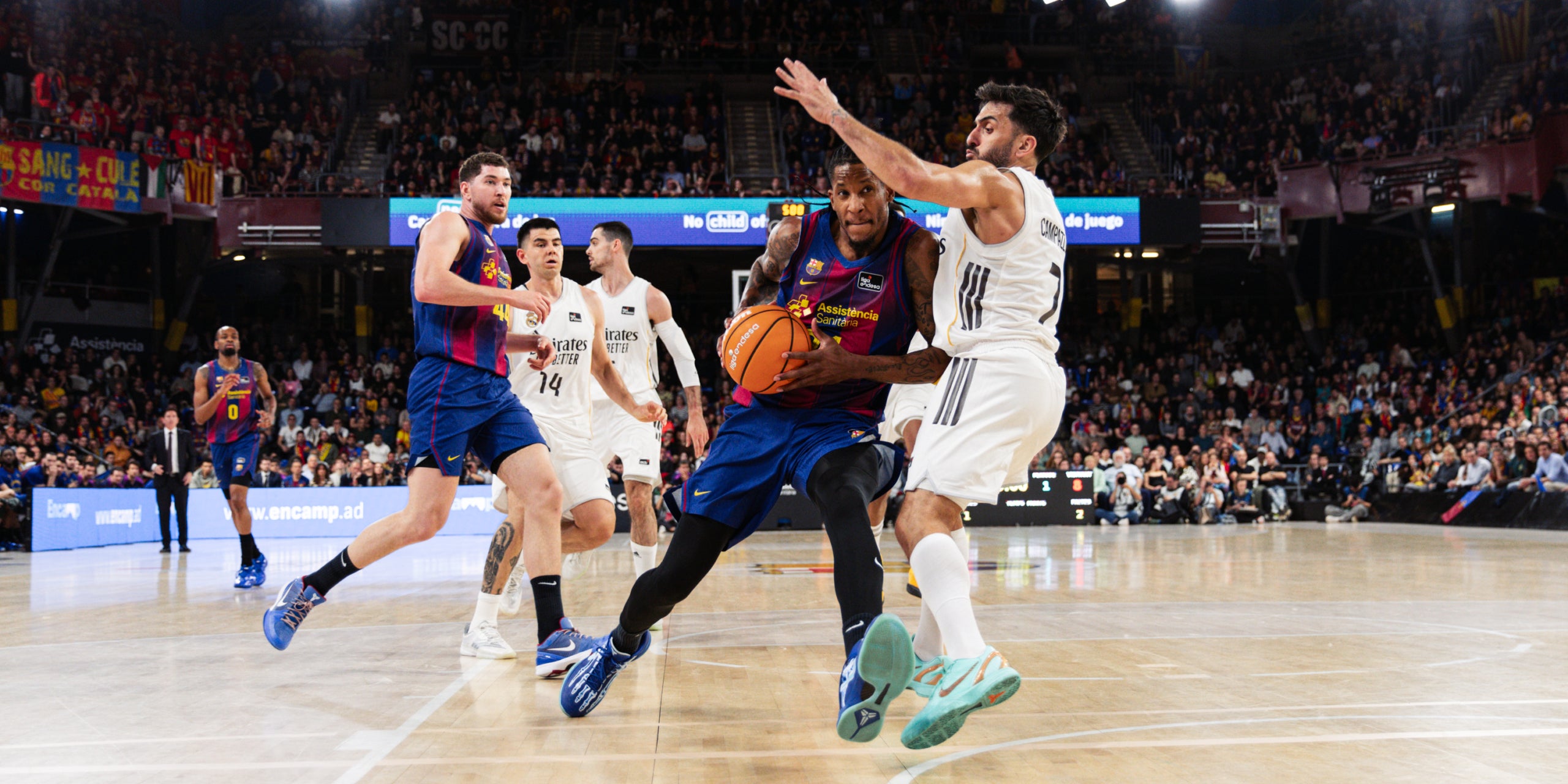 Clyburn durant el partit del Barça contra el Reial Madrid| Barça Basket