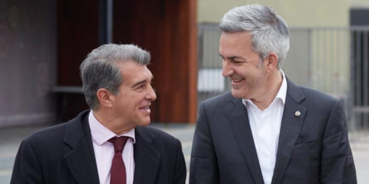 Joan Laporta i Víctor Font, durant les eleccions a la presidència del Barça el 2021 | FC Barcelona