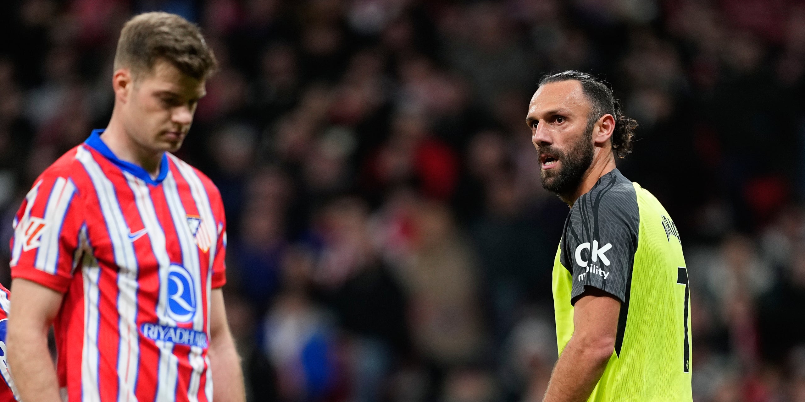 Alexander Sørloth i Vedat Muriqi, durant un Atlètic de Madrid-Mallorca | Europa Press