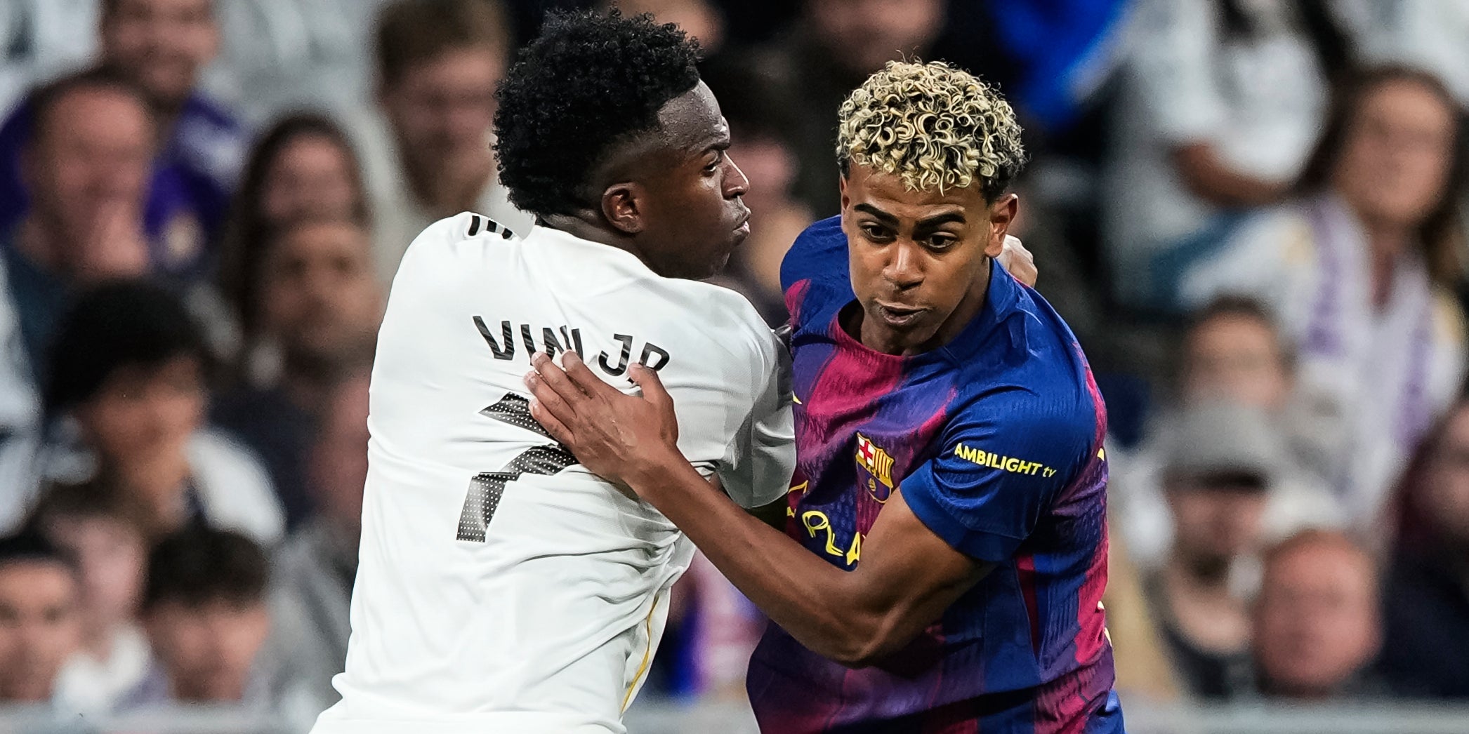Vinicius y Lamine Yamal, durante un clásico | Europa Press