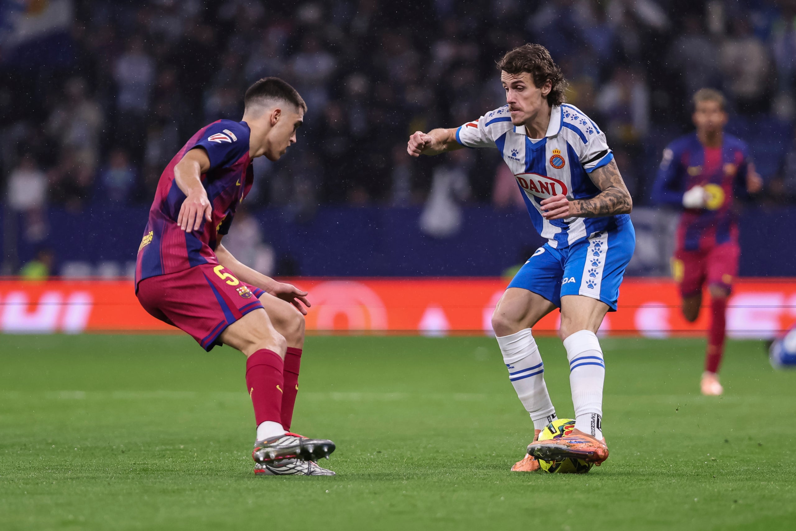 Romero i Cubarsí a l'RCDE Stadium. | Europa Press