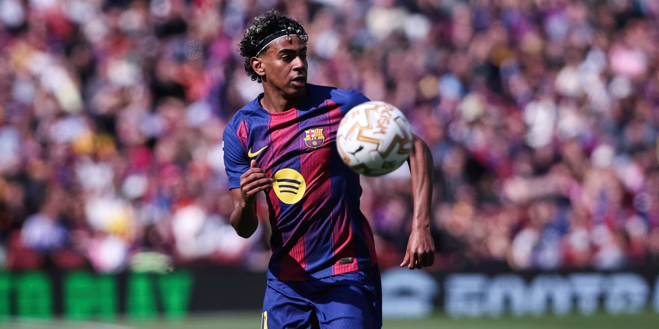 Lamine Yamal, durant un partit amb el Barça | Europa Press