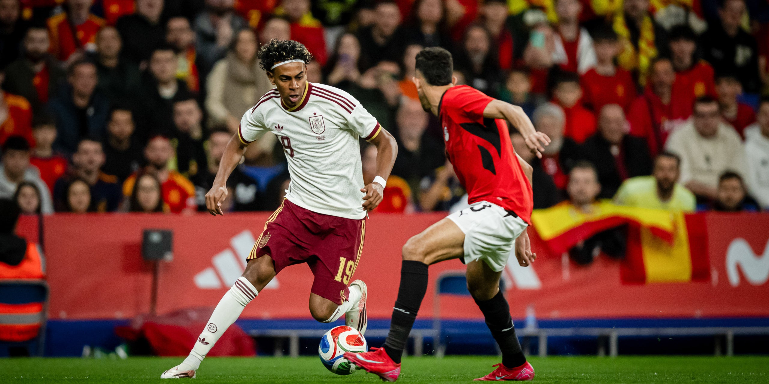 Lamine Yamal, durant l'Espanya-Egipte a l'RCDE Stadium | Europa Press