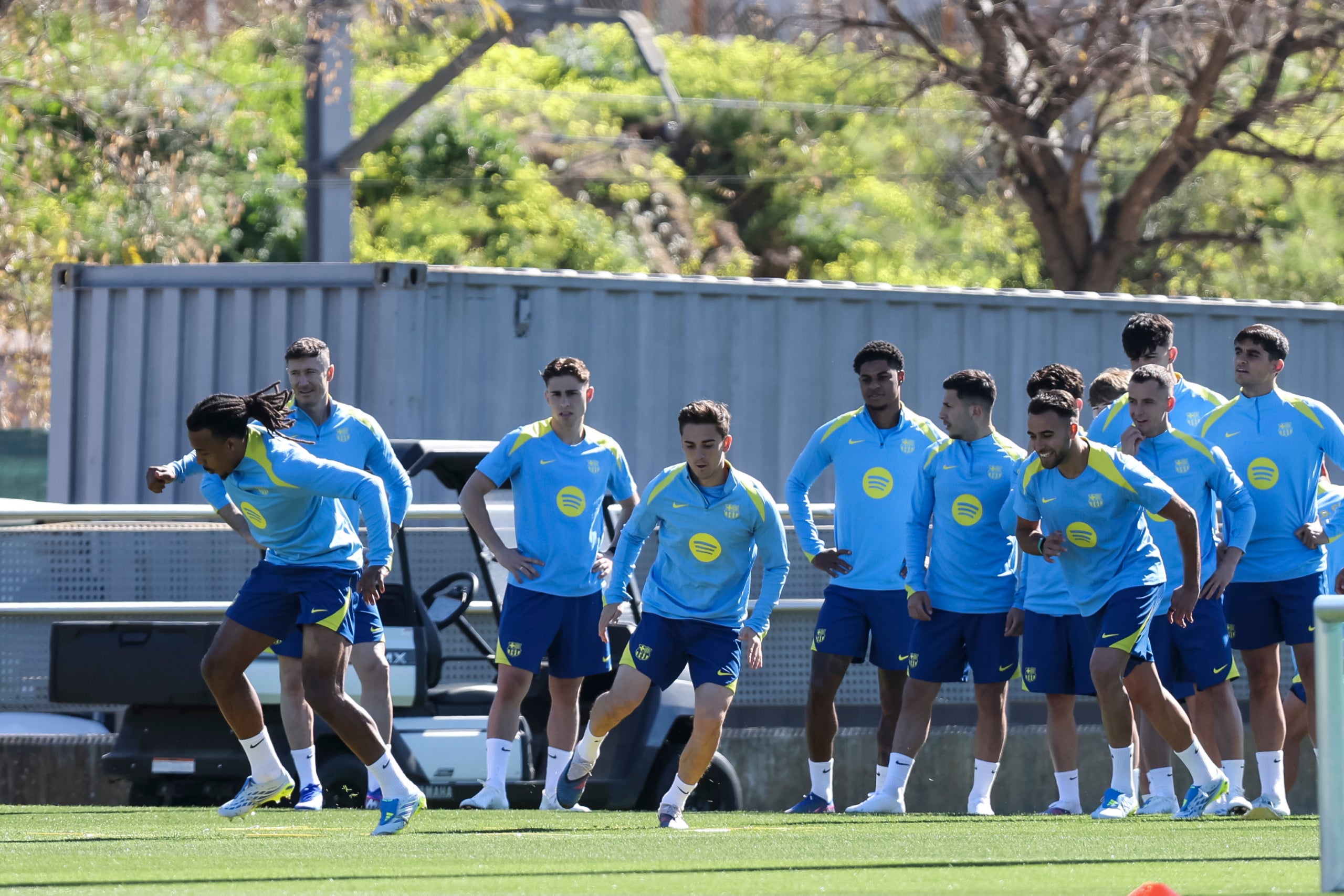 L'entrenament del Barça previ al viatge a Madrid | Europa Press