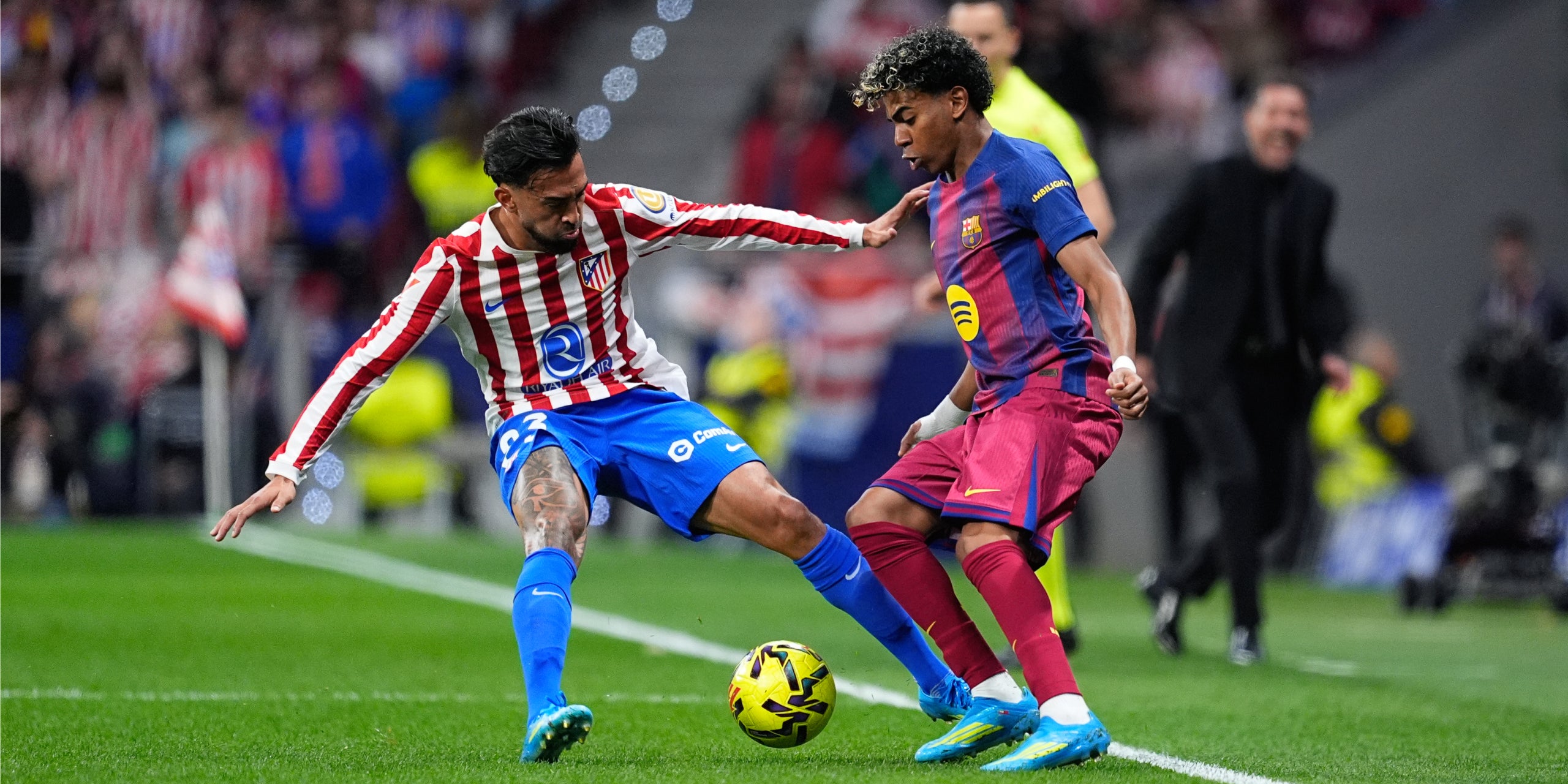 Lamine Yamal, durant l'últim partit del Barça contra l'Atlètic de Madrid | Europa Press