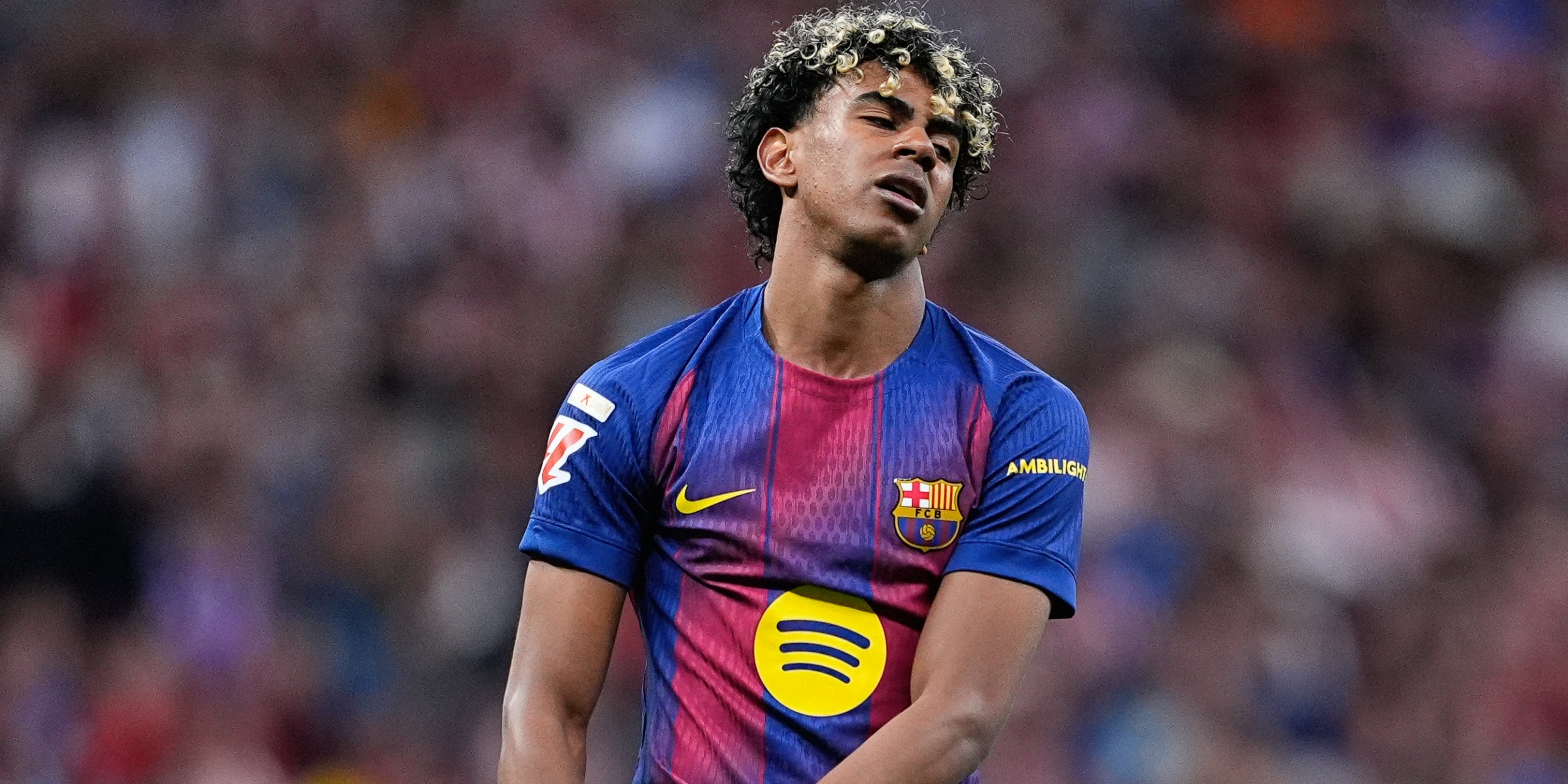 Lamine Yamal, durant el partit contra l'Atlètic de Madrid | Europa Press