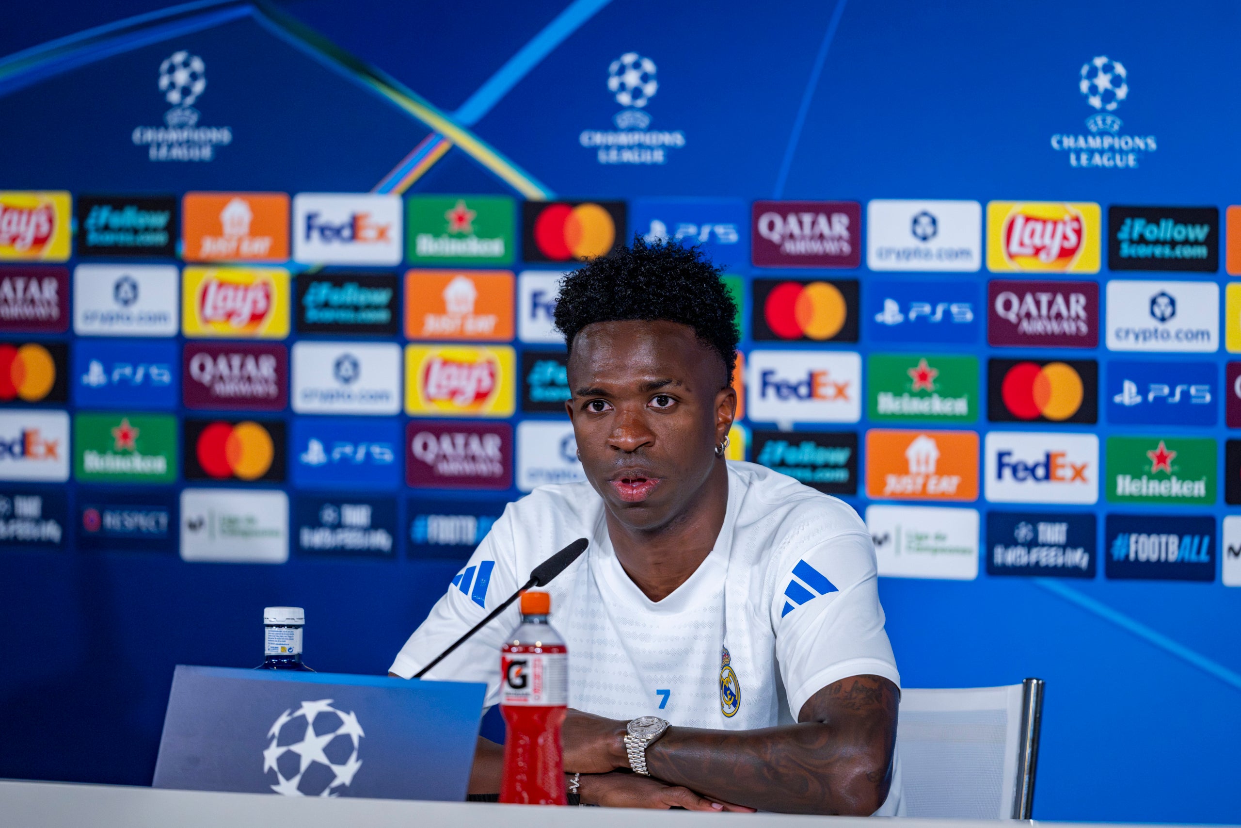 Vinicius Jr., en roda de premsa | Europa Press