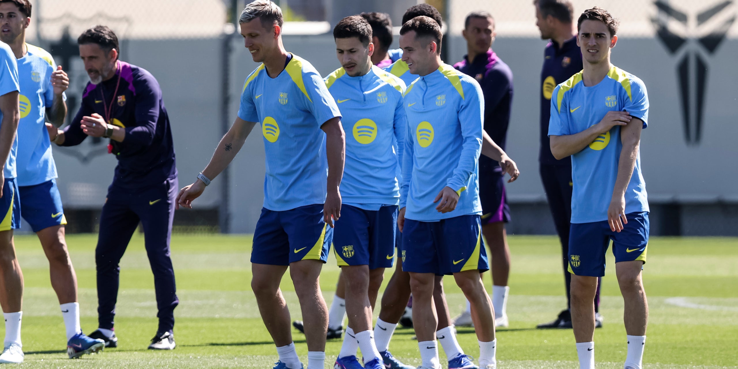 Els jugadors del Barça, durant un dels entrenaments previs al partit contra l'Atlètic de Madrid | Europa Press