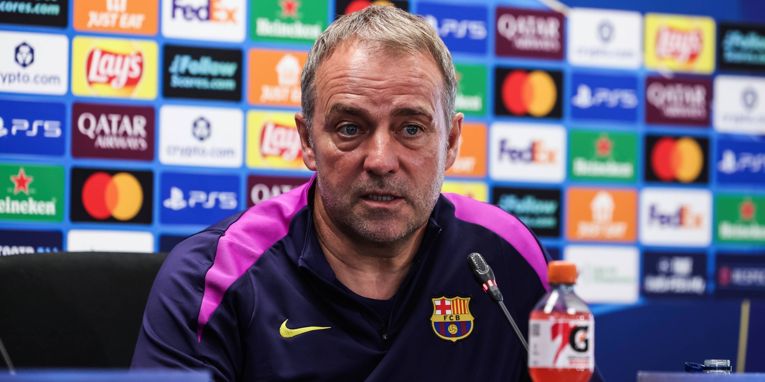 Hansi Flick, entrenador del Barça, en roda de premsa | Europa Press