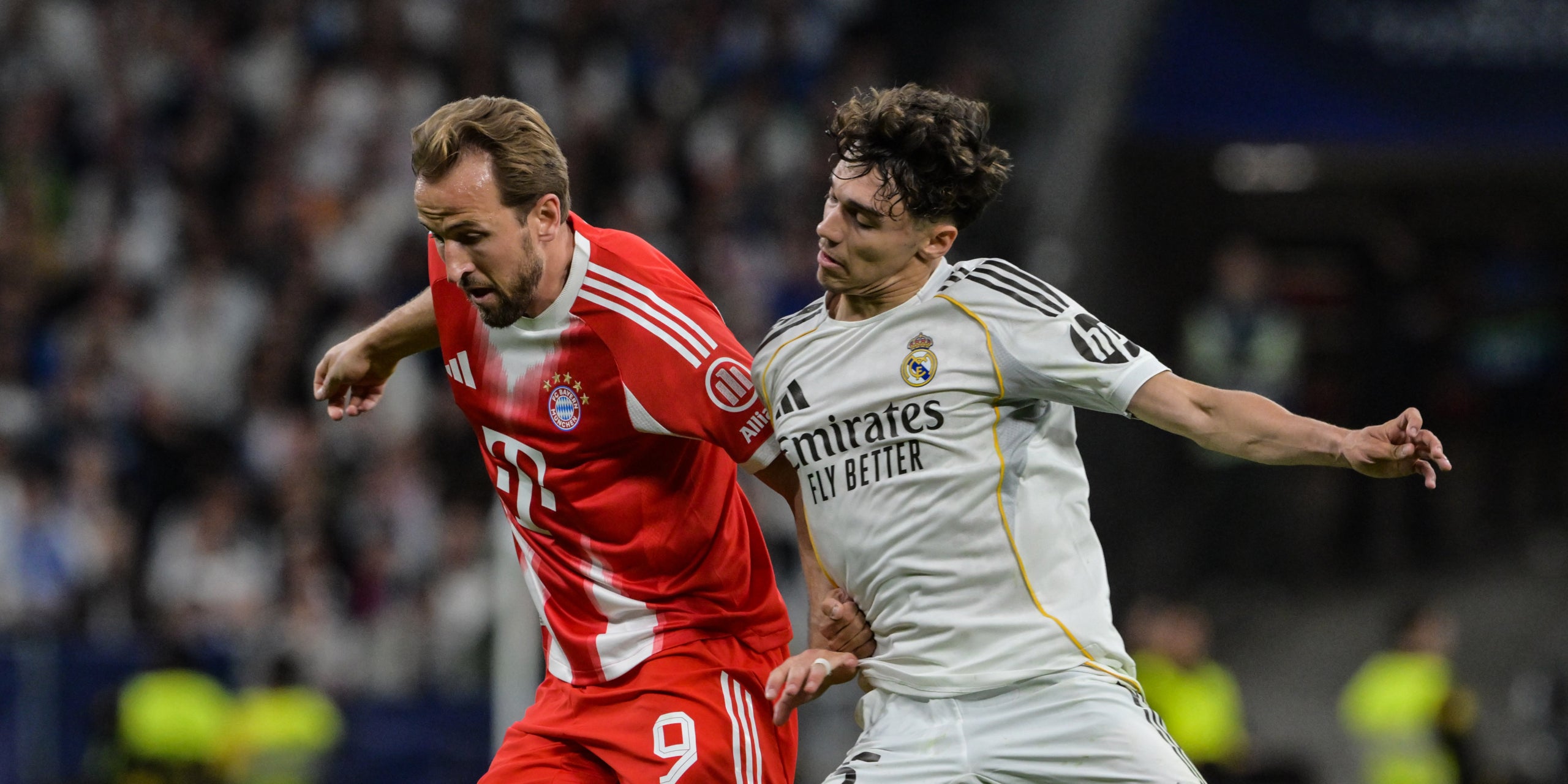 Harry Kane i Thiago Pitarch, durant el Madrid-Bayern de Champions | Europa Press