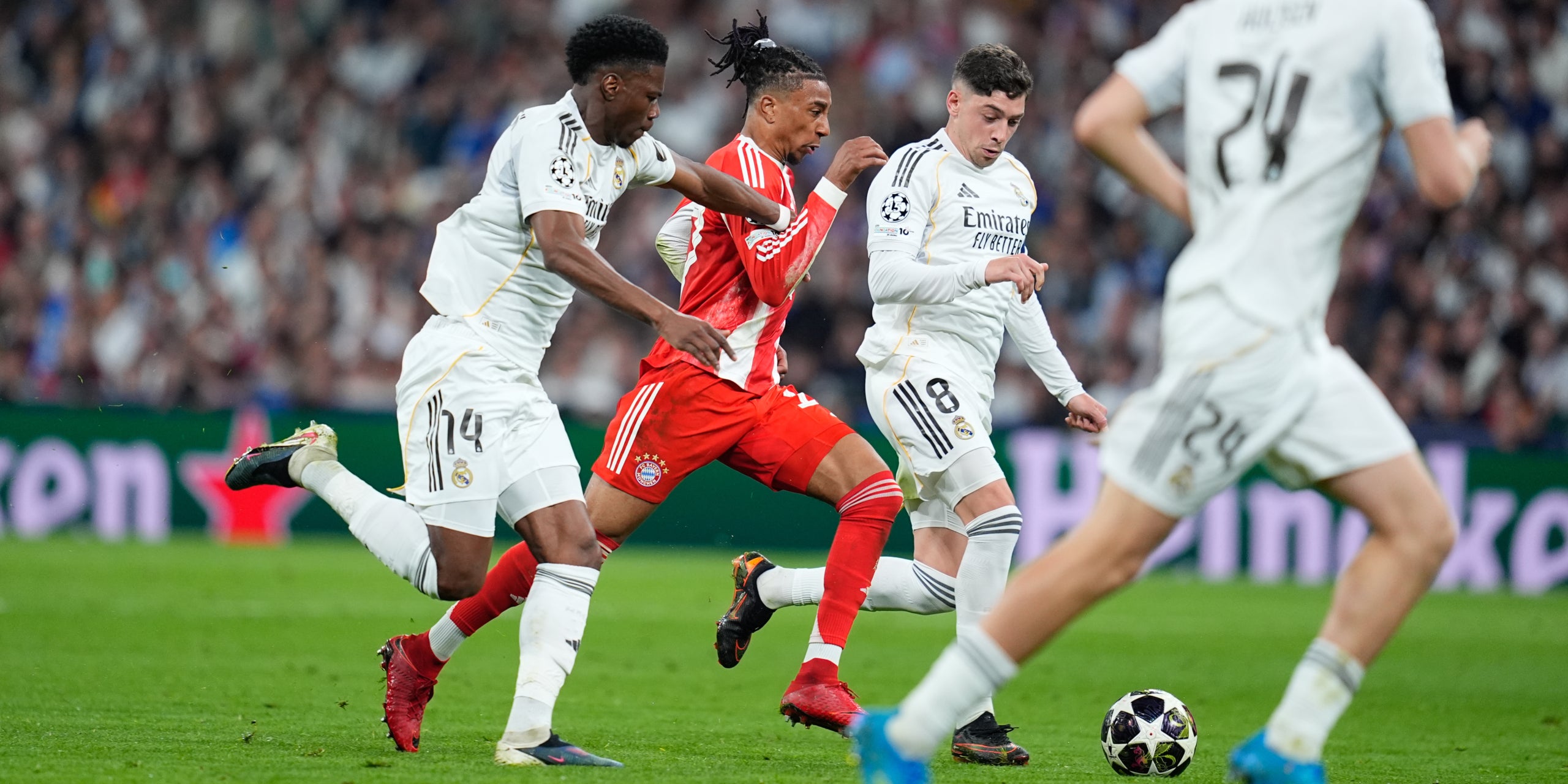 Michael Olise, durant el Madrid-Bayern | Europa Press