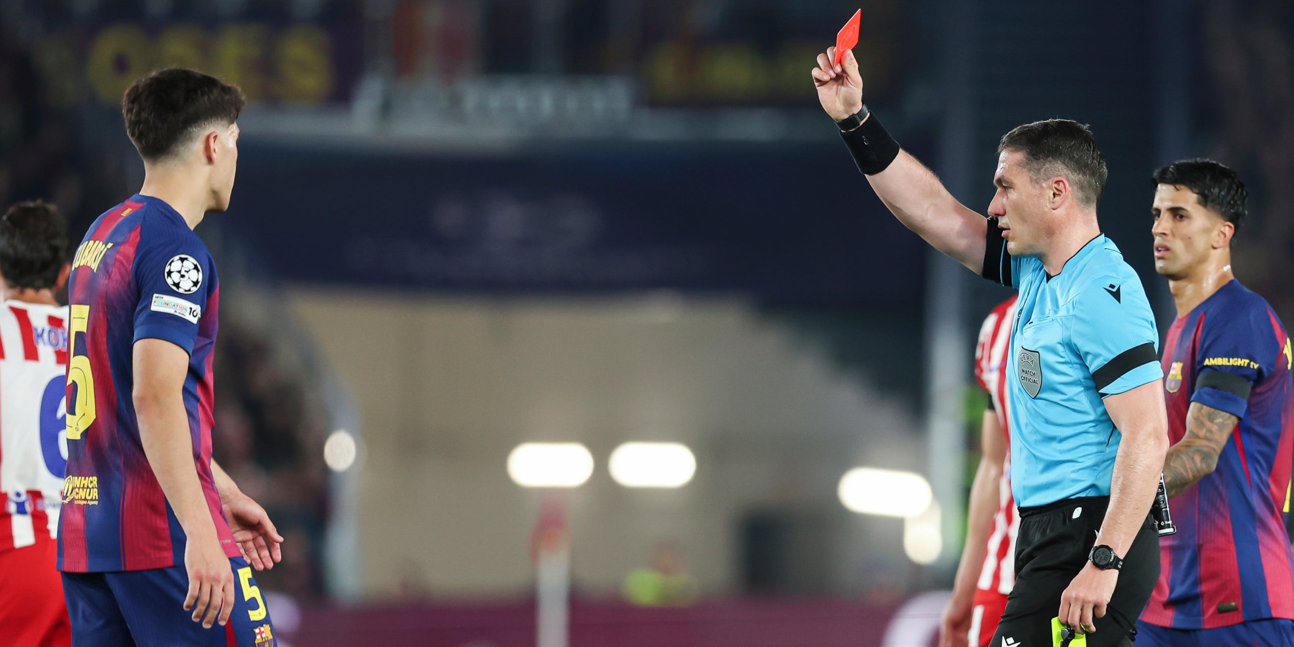 Pau Cubarsí veu la targeta vermella al Barça-Atlètic de Champions | Europa Press