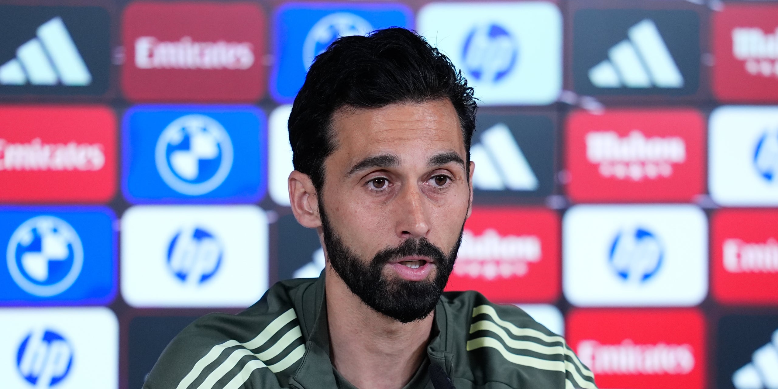 Álvaro Arbeloa, durant una roda de premsa amb el Madrid | Europa Press