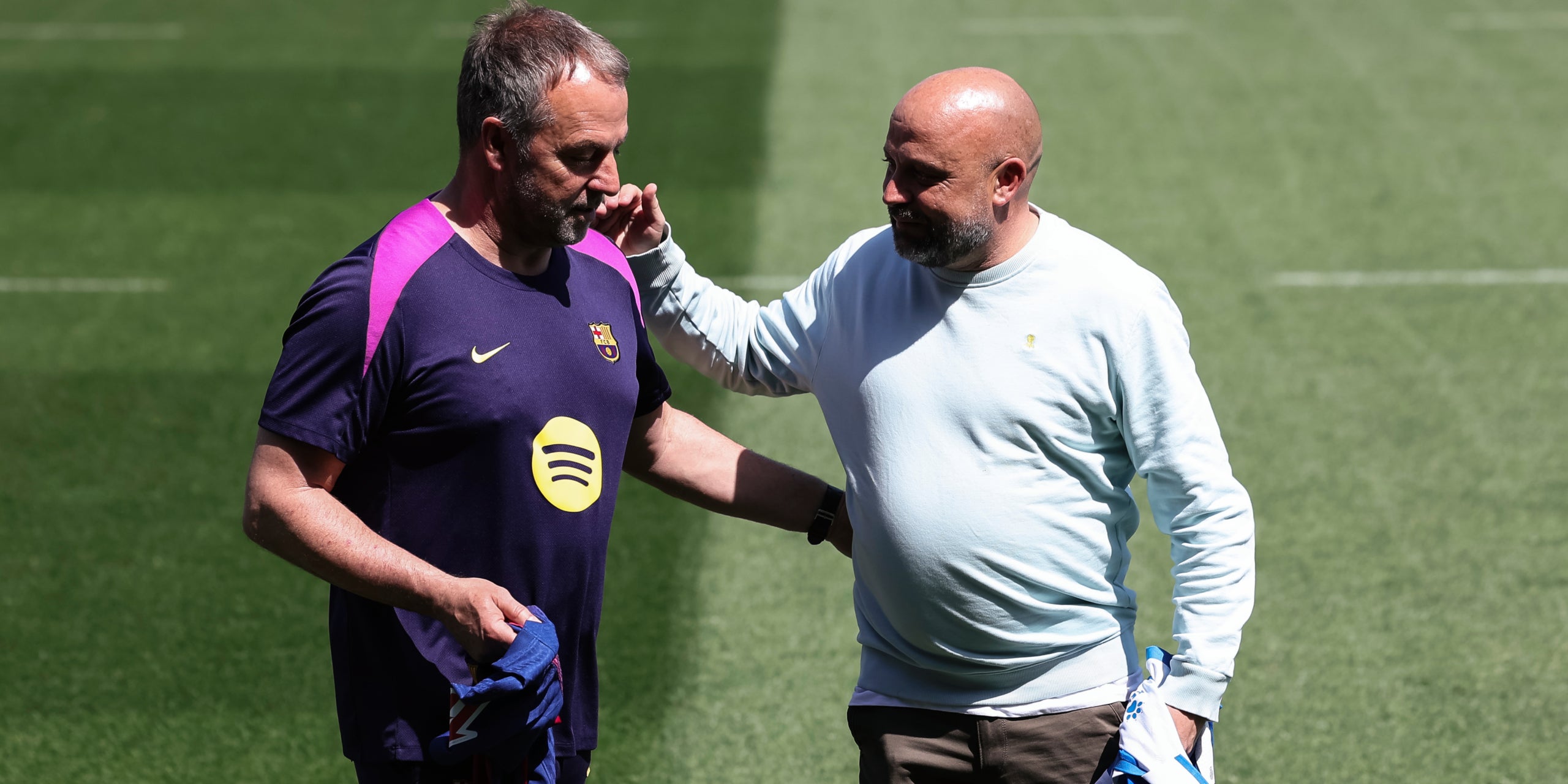 Hansi Flick i Manolo González, abans del derbi | Europa Press