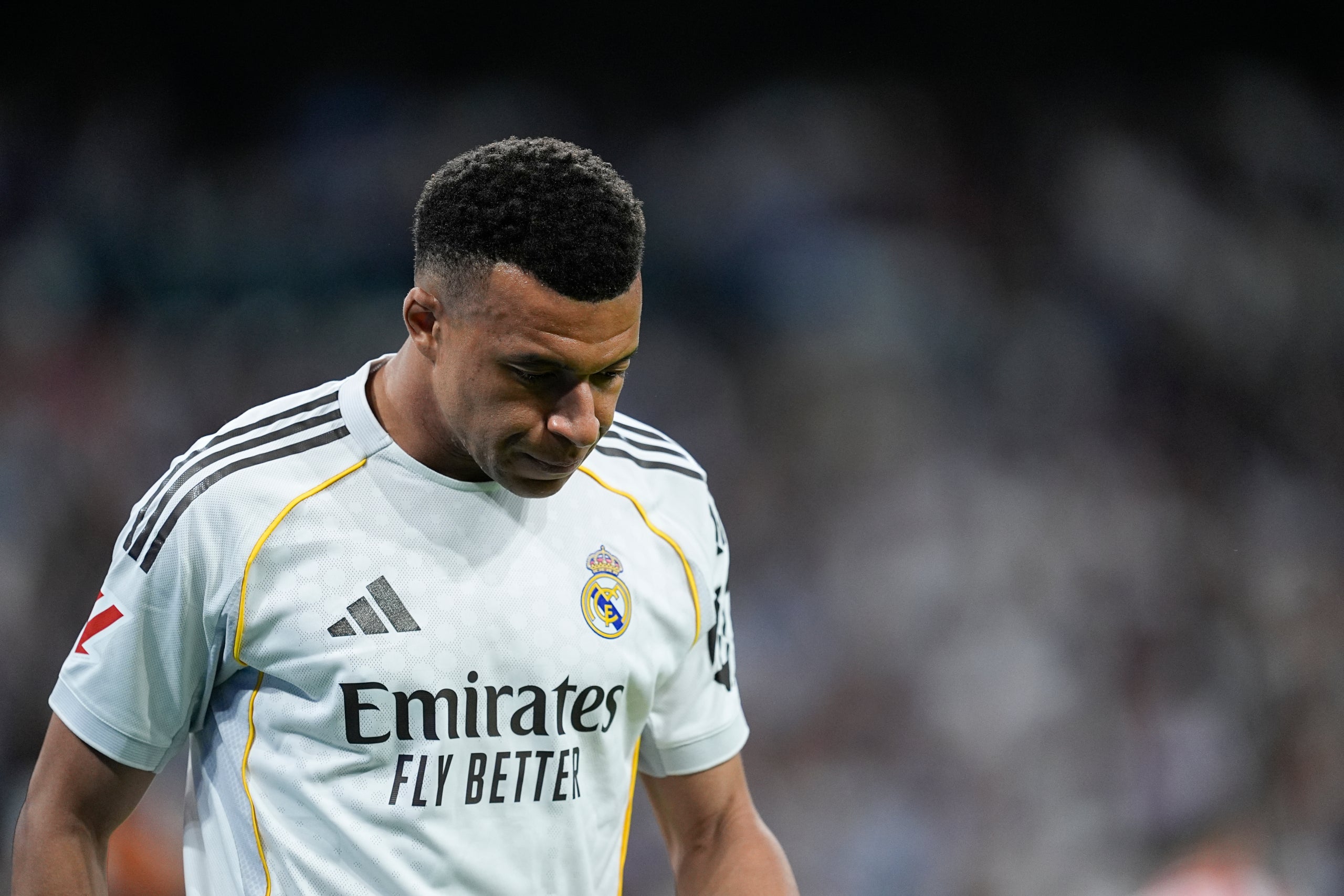 Mbappé, trist per l'empat contra el Girona. | Europa Press