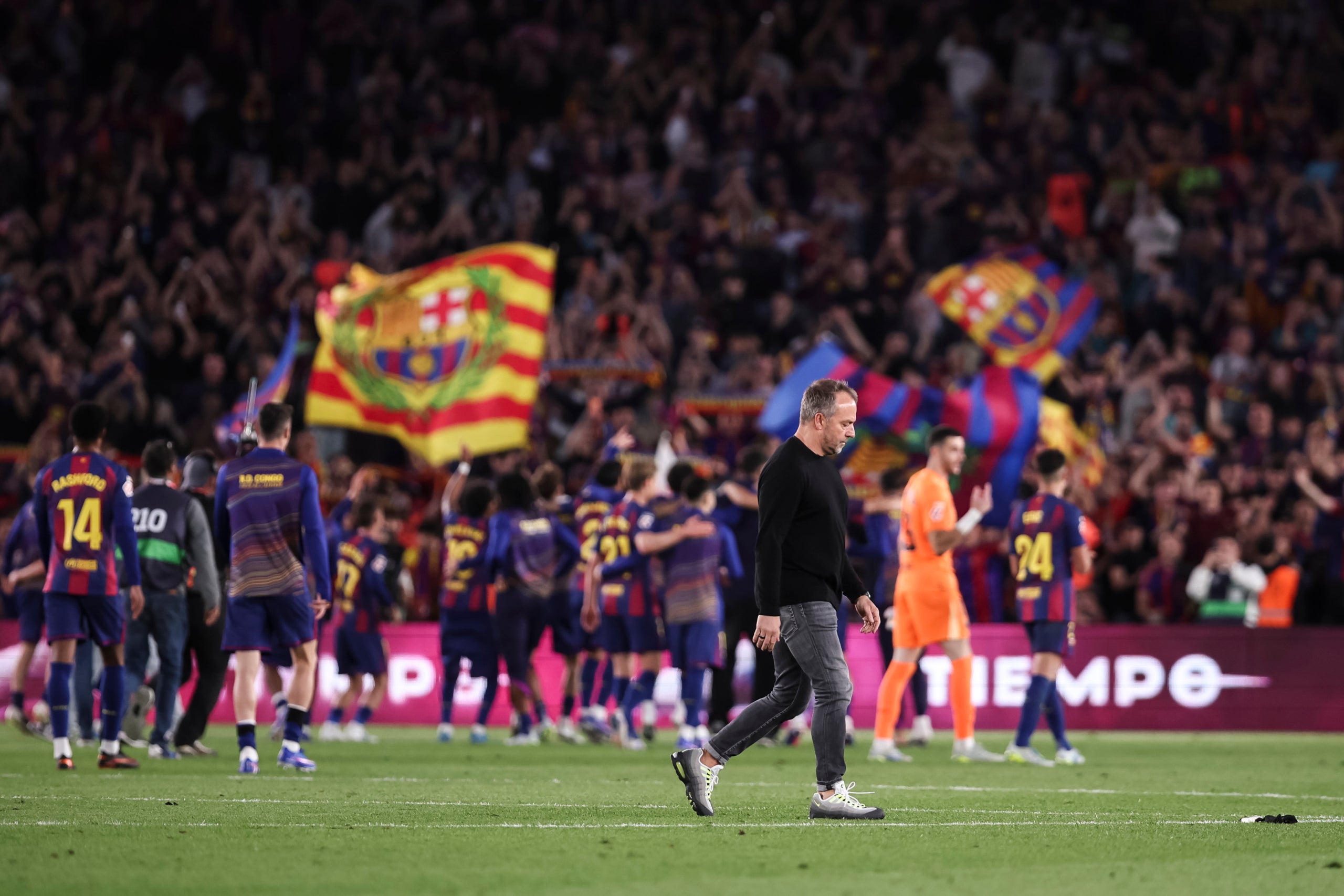 Hansi Flick, al postpartit contra l'Espanyol. | Europa Press