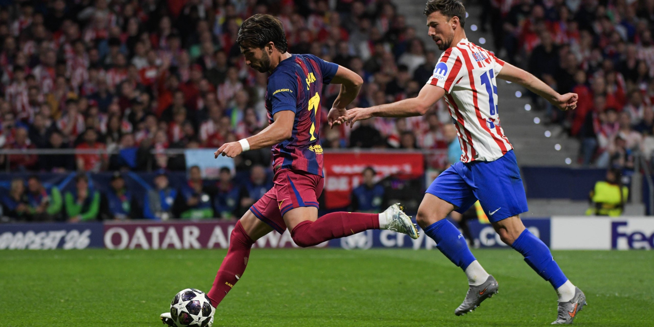 Ferran Torres, durante el Atlético-Barça | Europa Press