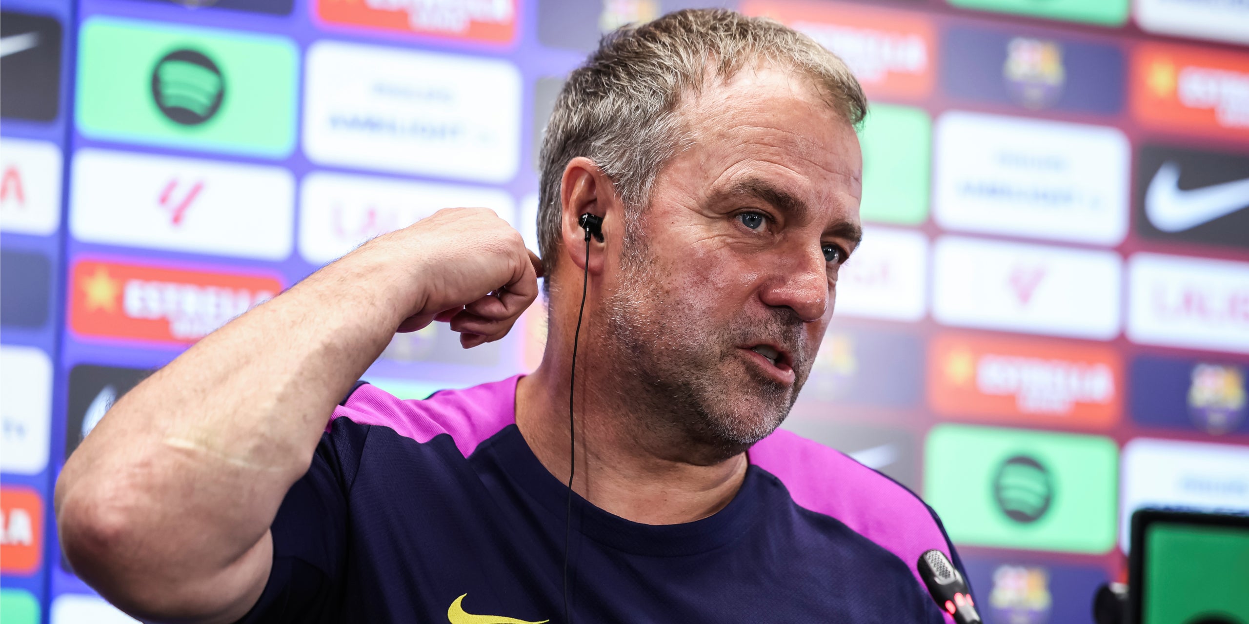 Hansi Flick, entrenador del Barça, en roda de premsa | Europa Press