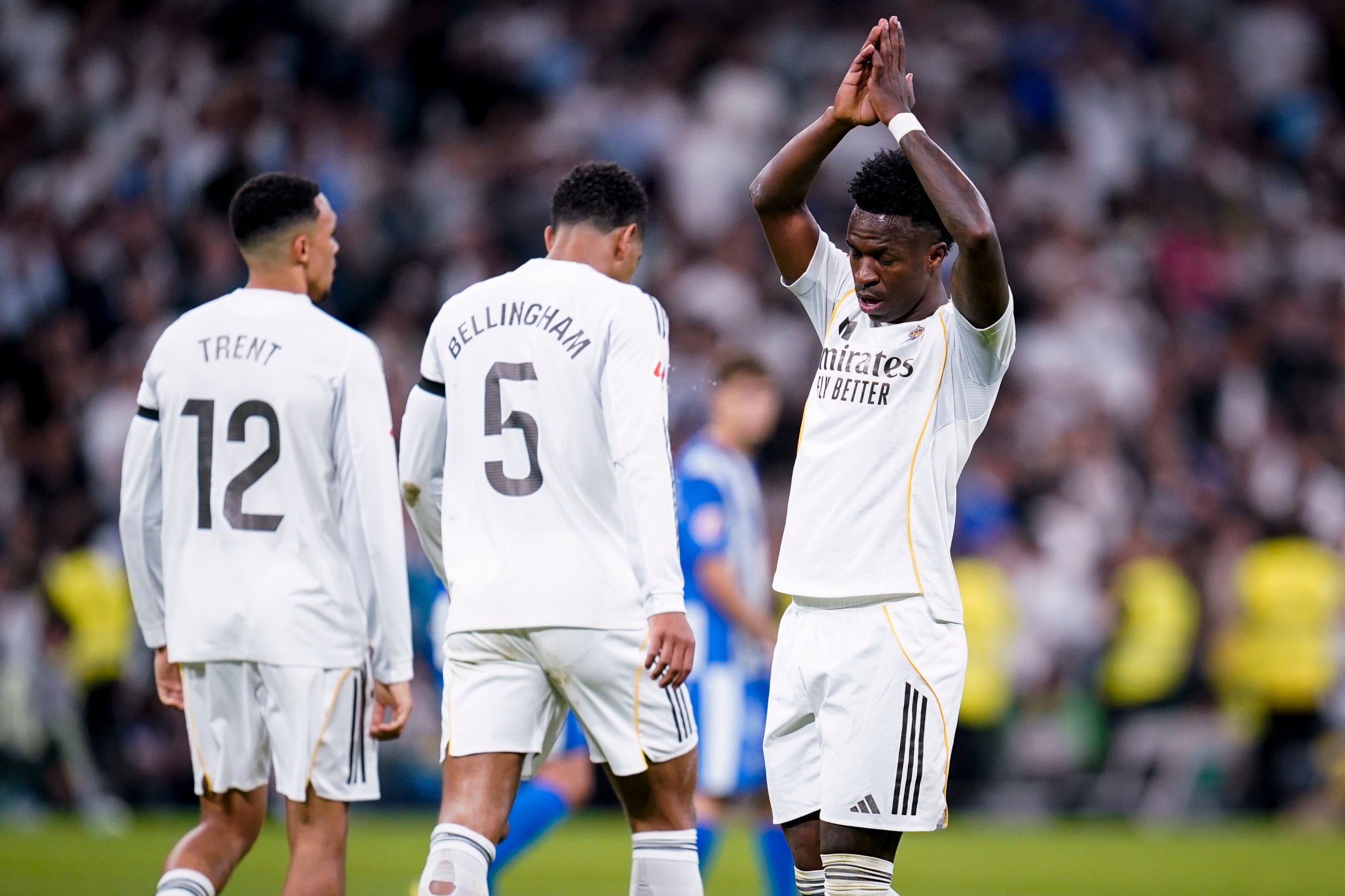 Vinicius Jr., demanant perdó al Bernabéu després de marcar contra l'Alabès | Europa Press