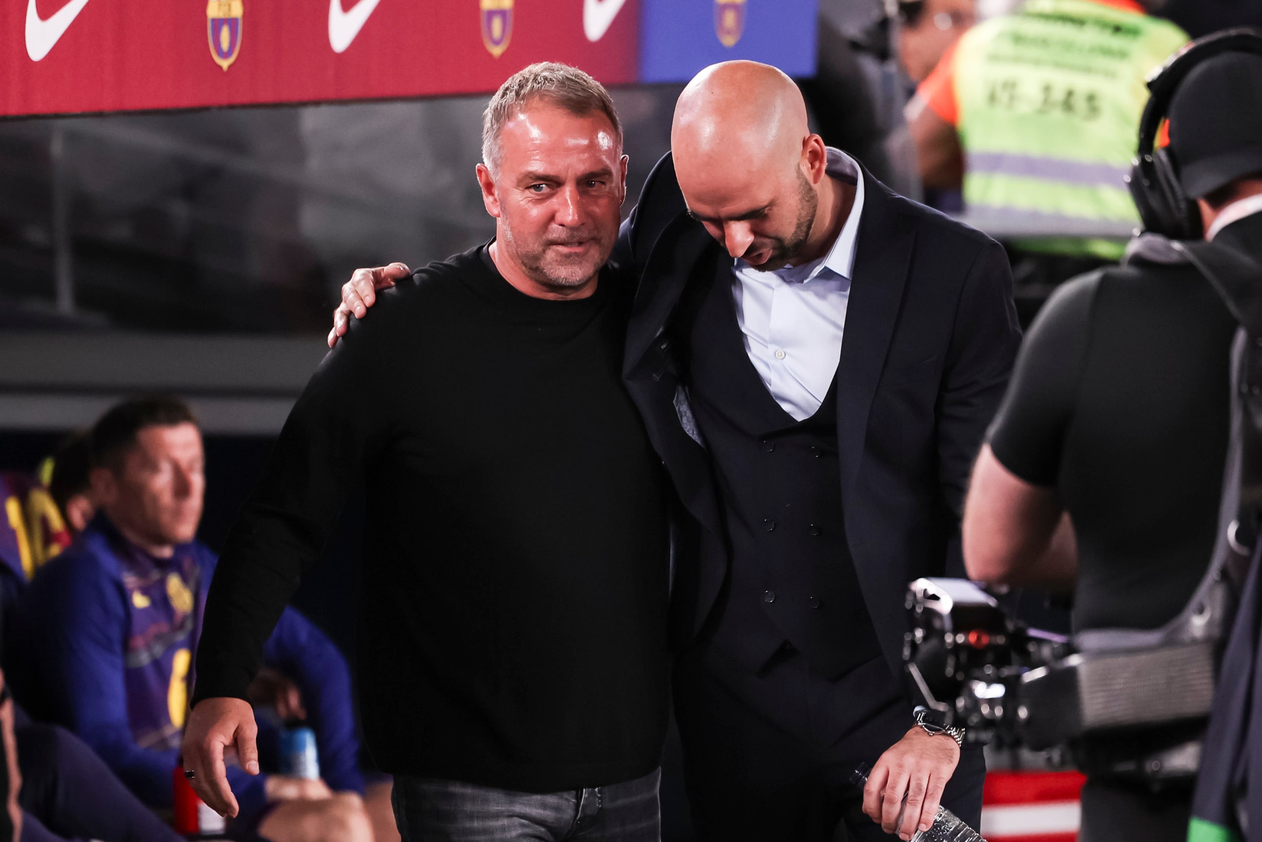 Hansi Flick, amb Claudio Giráldez, entrenador del Celta | Europa Press