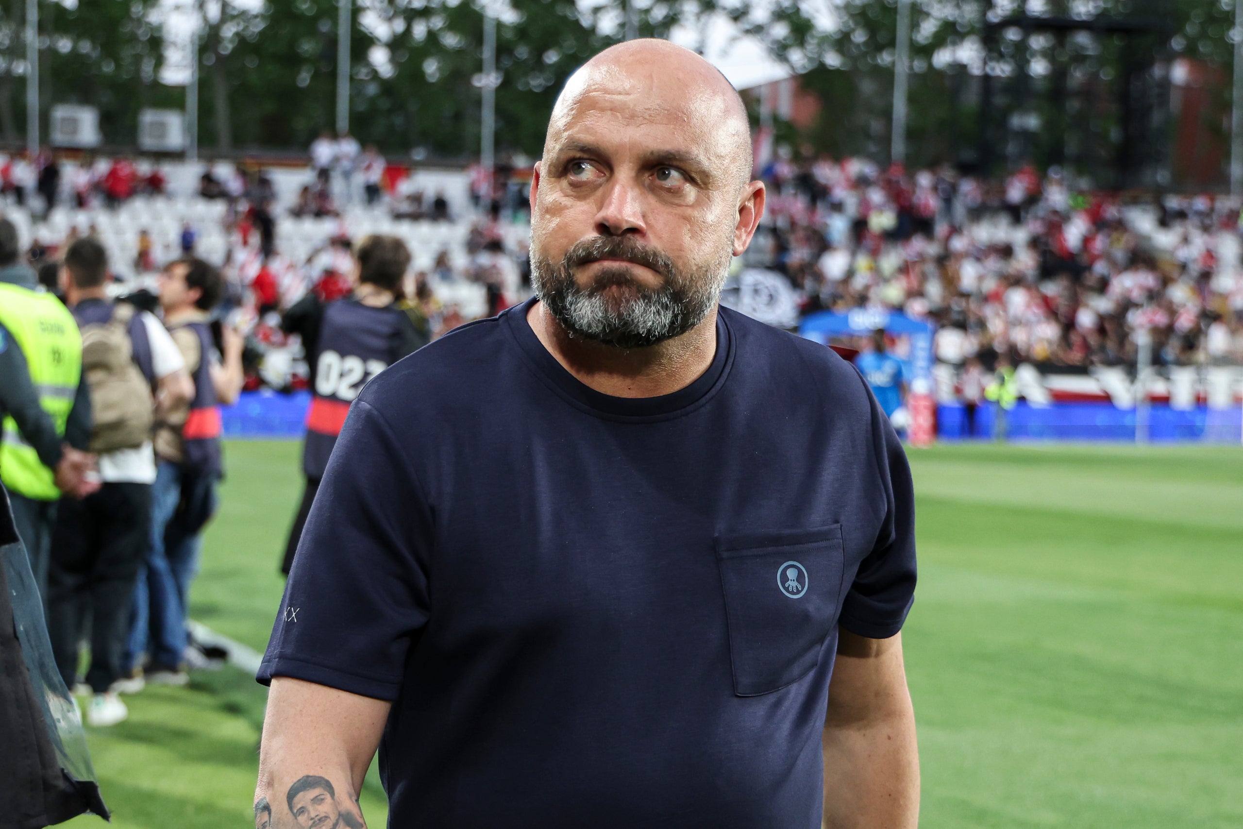 Manolo González, durante el Rayo-Espanyol | Europa Press