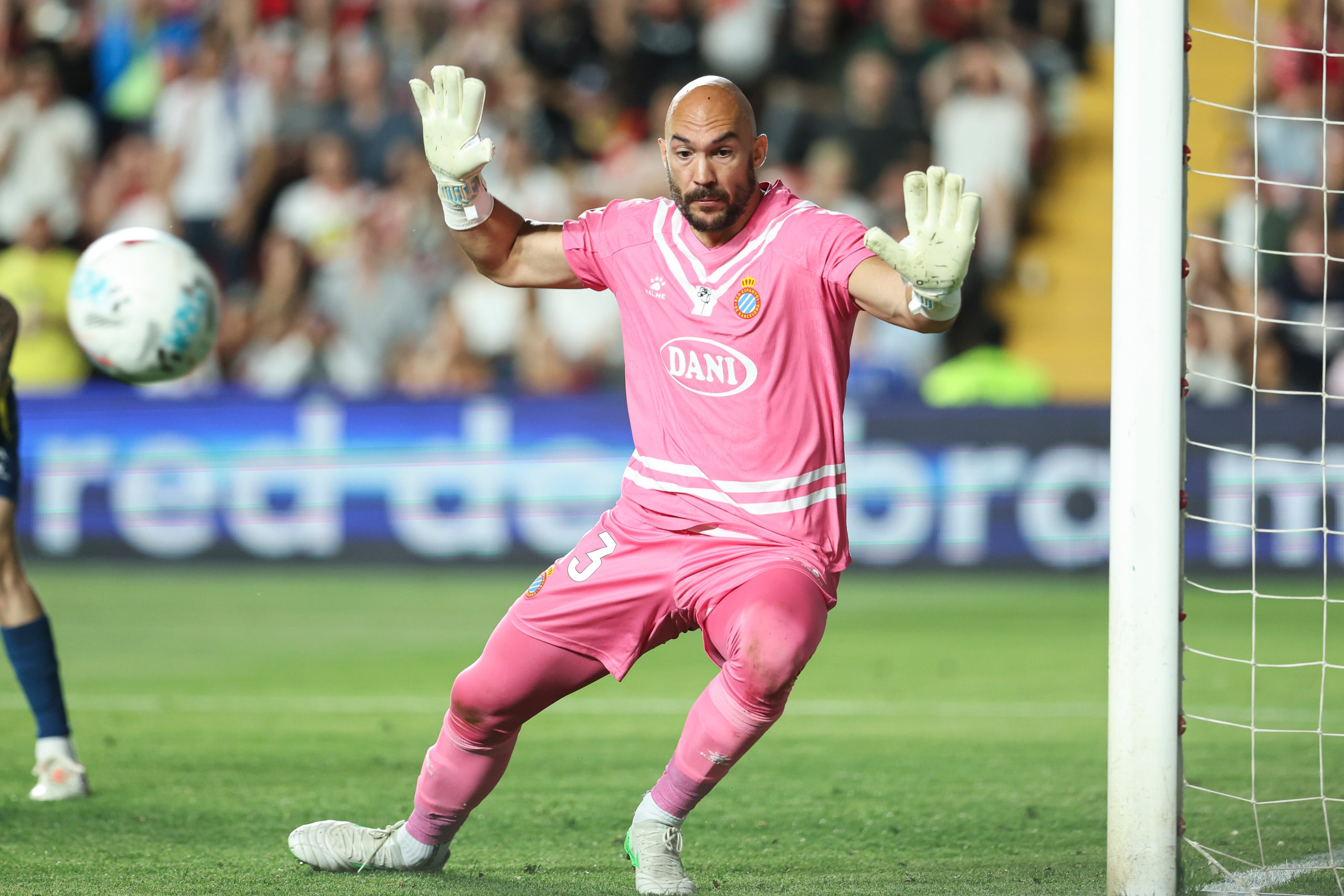 Marko Dmitrovic, durant l'Espanyol-Llevant | Europa Press