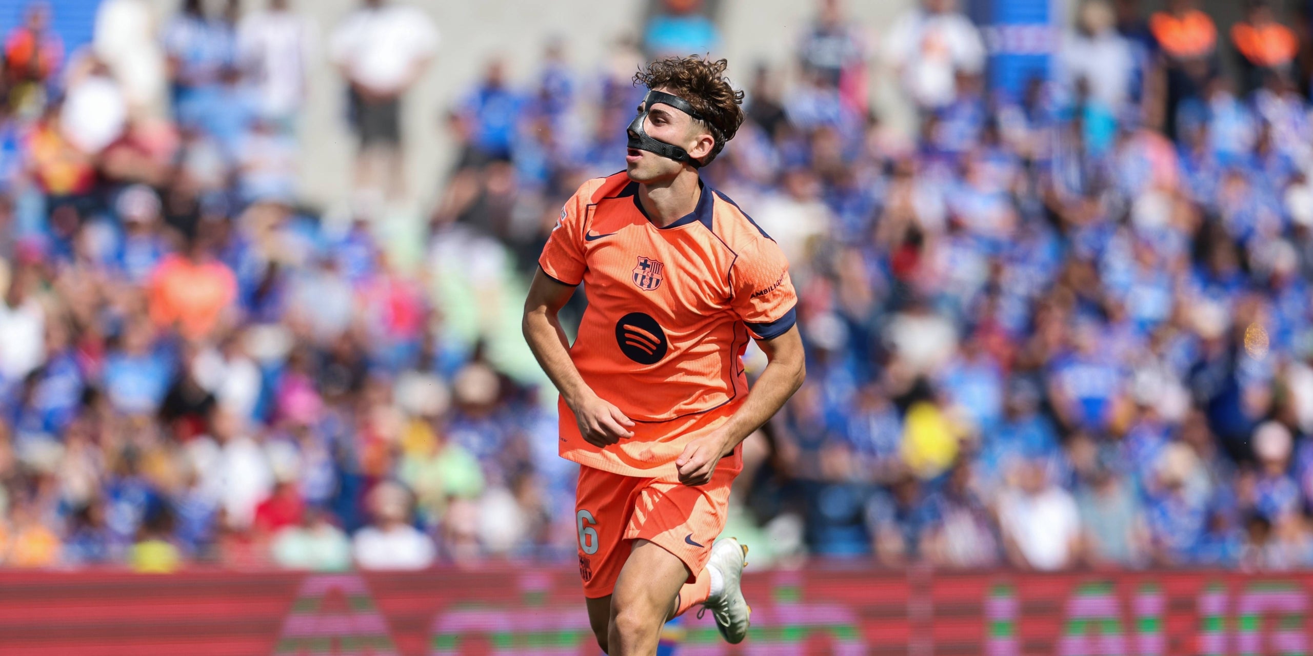Fermín, celebrant el primer gol contra el Getafe. | Europa Press