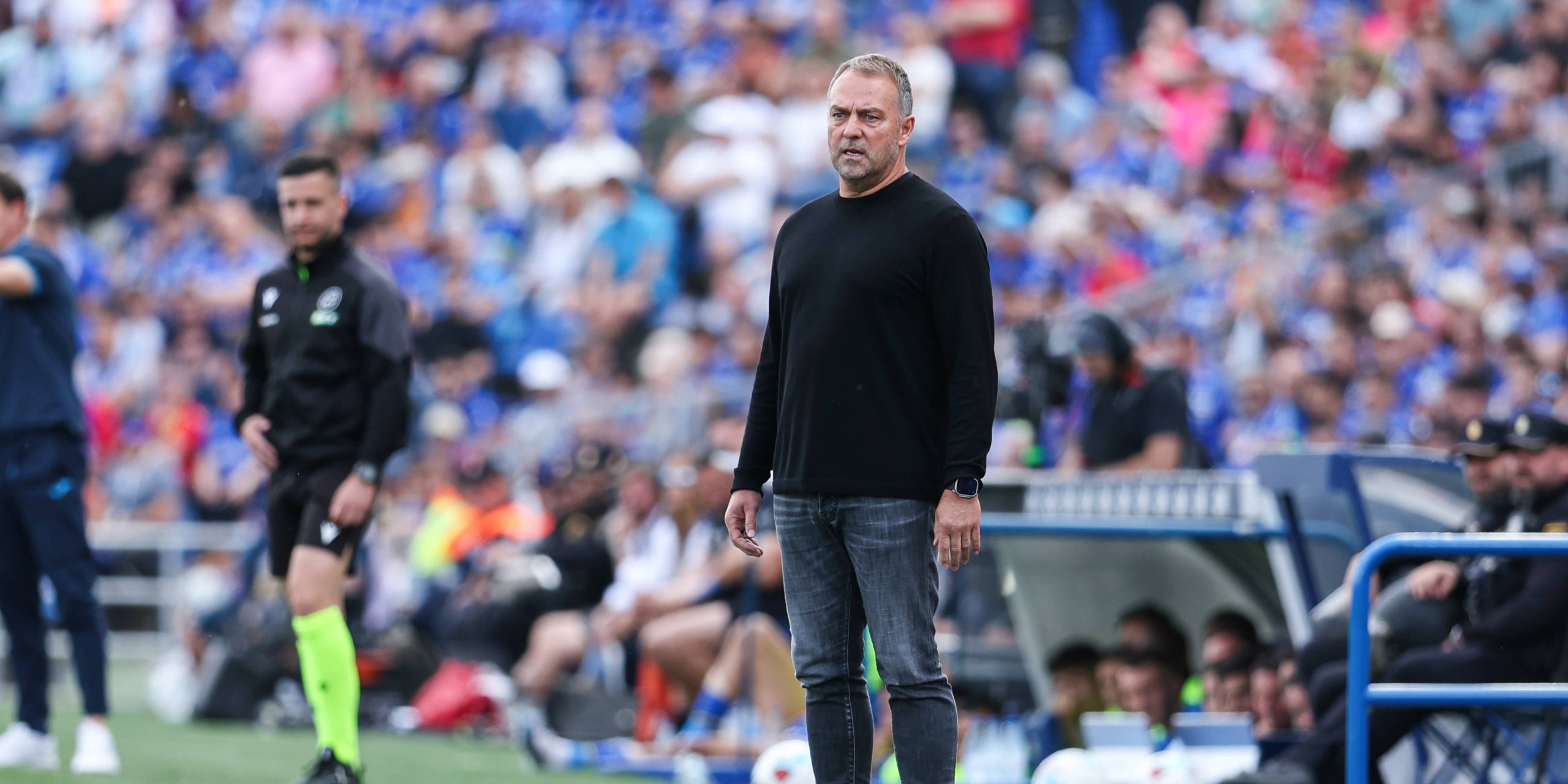 Flick, molt content amb el nivell del seu equip contra el Getafe. | Europa Press