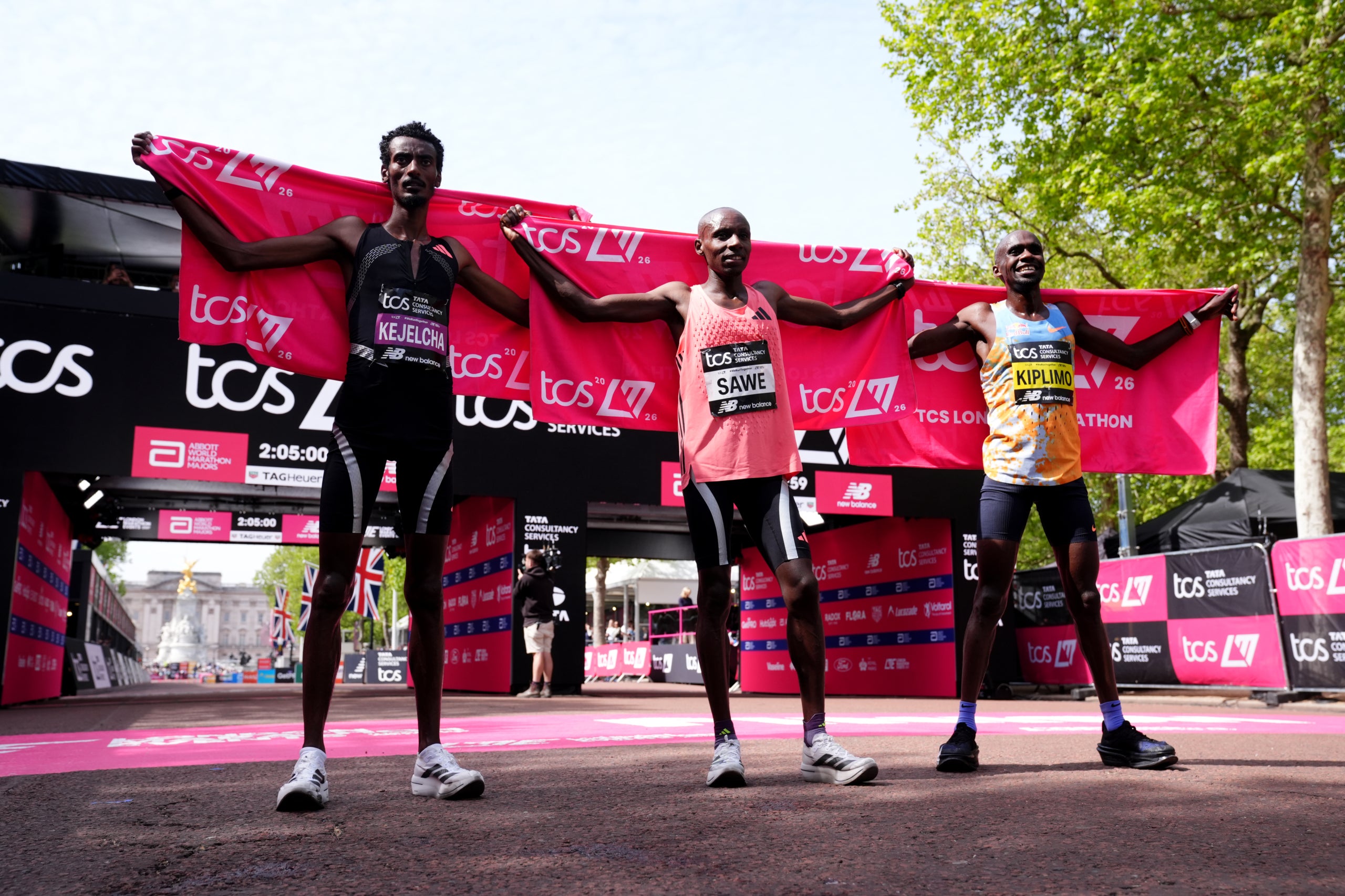 El podi de la Marató de Londres. | Europa Press