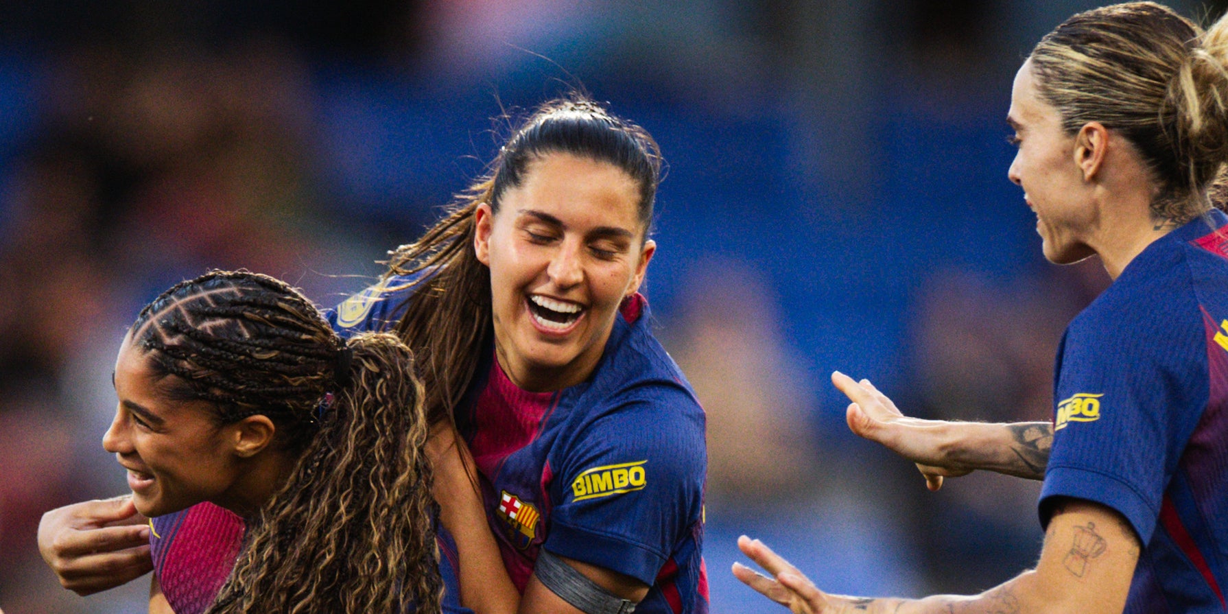 Les jugadores del Barça, celebrant un dels gols contra el Badalona | FC Barcelona