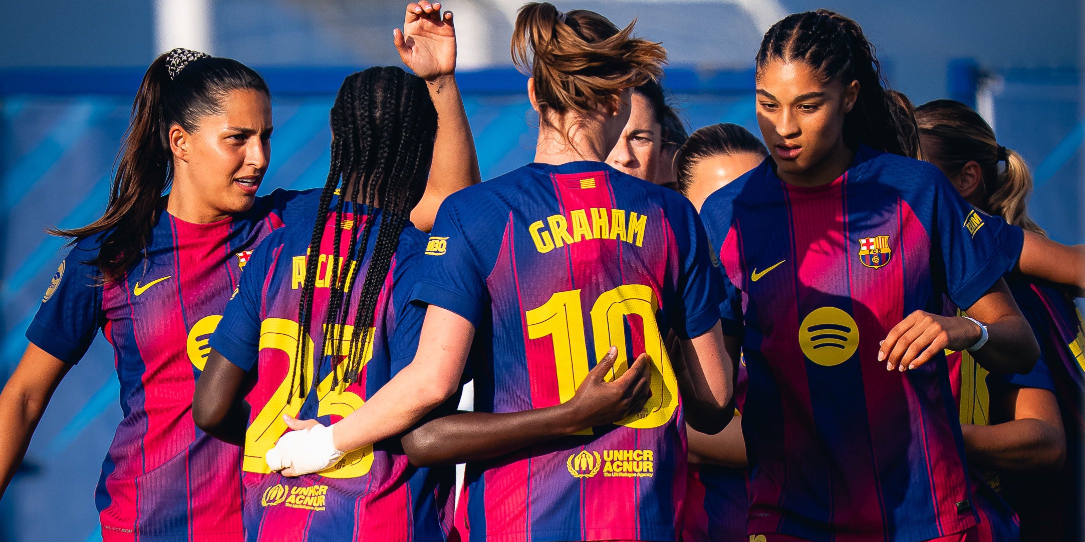 Les jugadores del Barça, celebrant un dels gols contra l'Espanyol | FC Barcelona