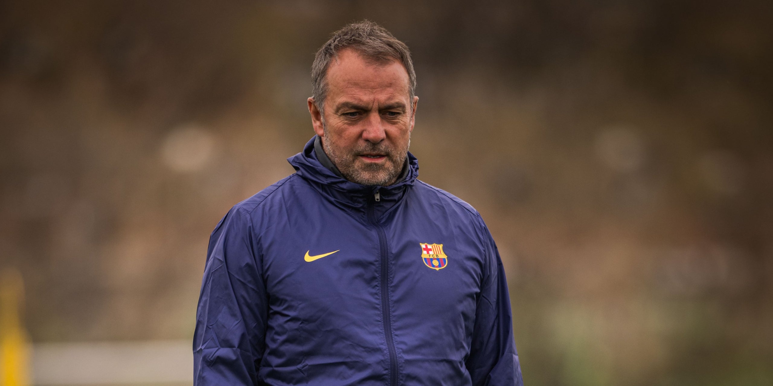 Hansi Flick, durante un entrenamiento con el Barça | FC Barcelona