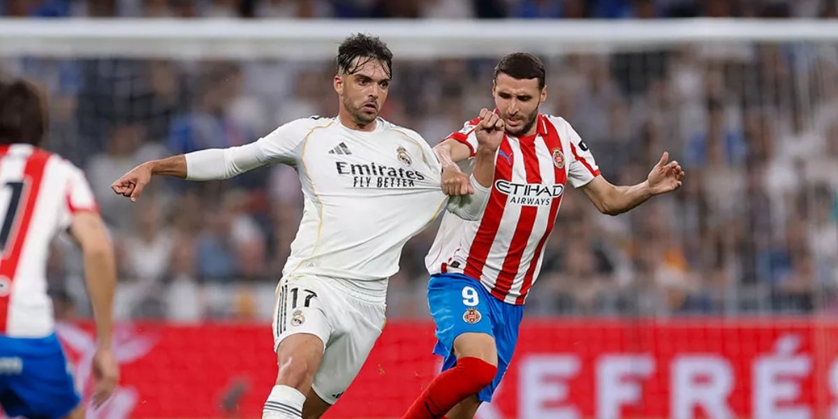 Raúl Asencio i Abel Ruiz, durant el Madrid-Girona de Lliga | Reial Madrid
