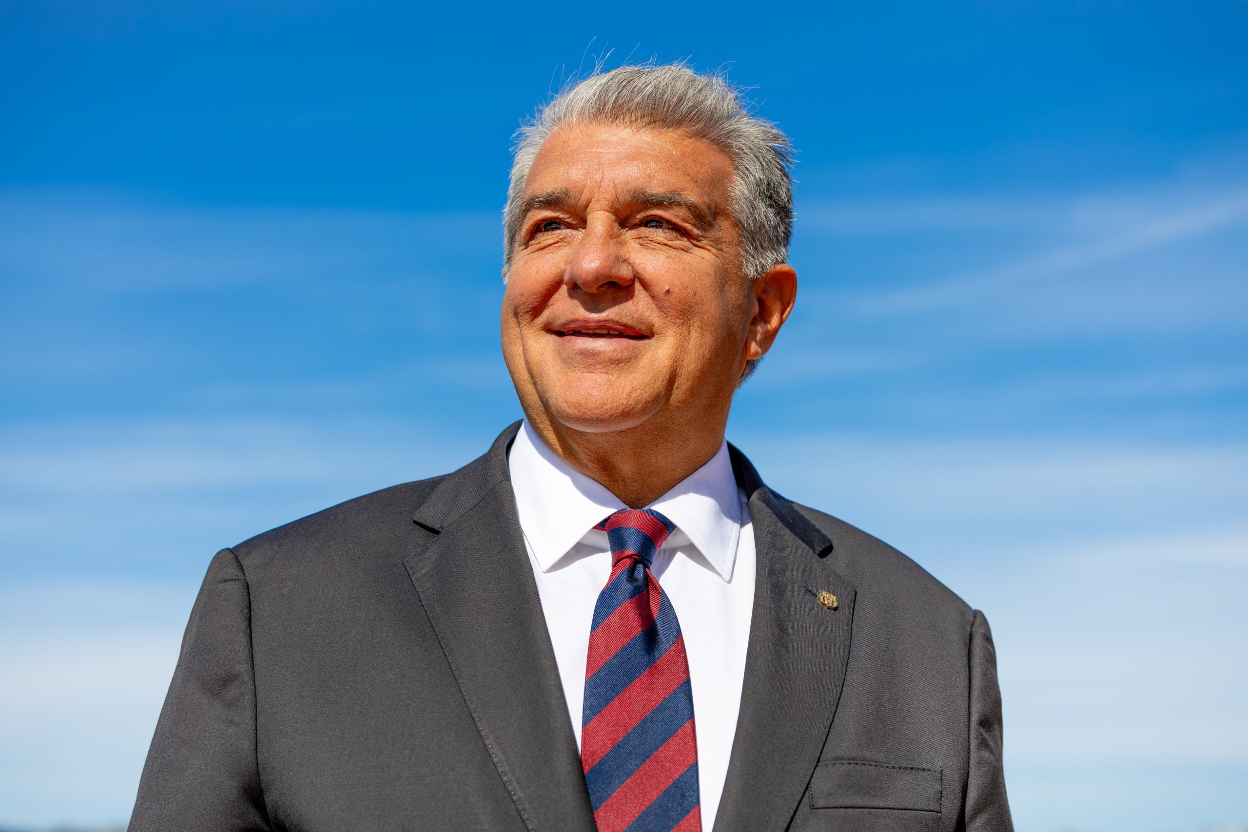 Joan Laporta, durant una entrevista amb Món Esport | Anna Munujos