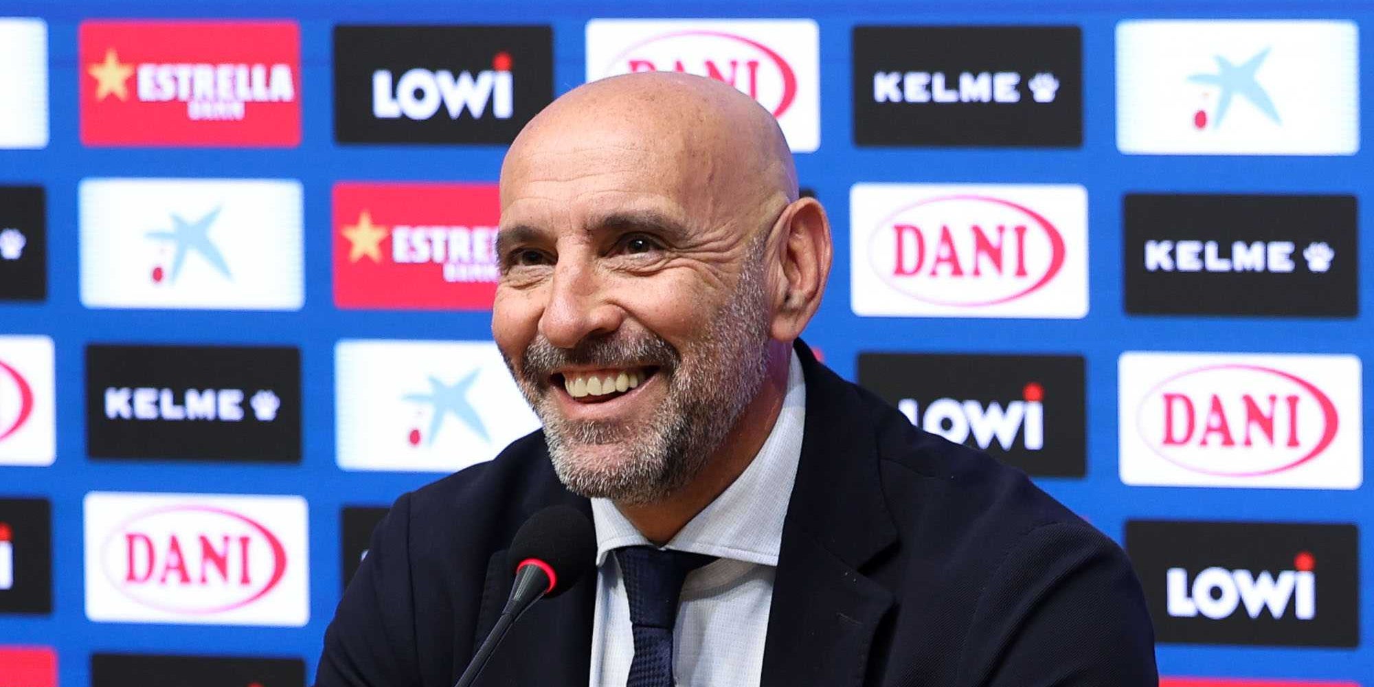 Monchi, director esportiu de l'Espanyol, durant una roda de premsa | RCD Espanyol