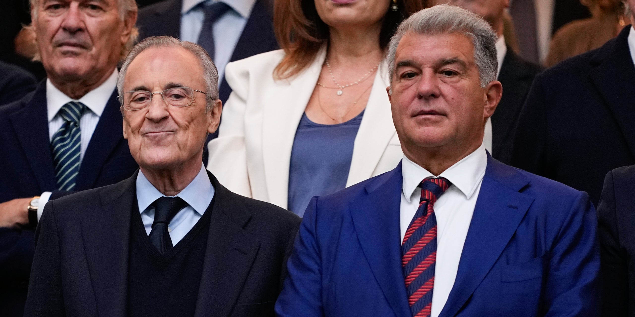 Florentino Pérez i Joan Laporta, a la llotja del Bernabéu | Europa Press