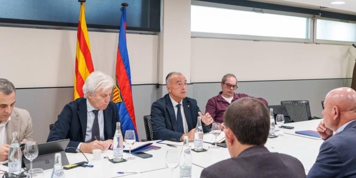 Rafa Yuste, en una junta directiva del Barça | Europa Press