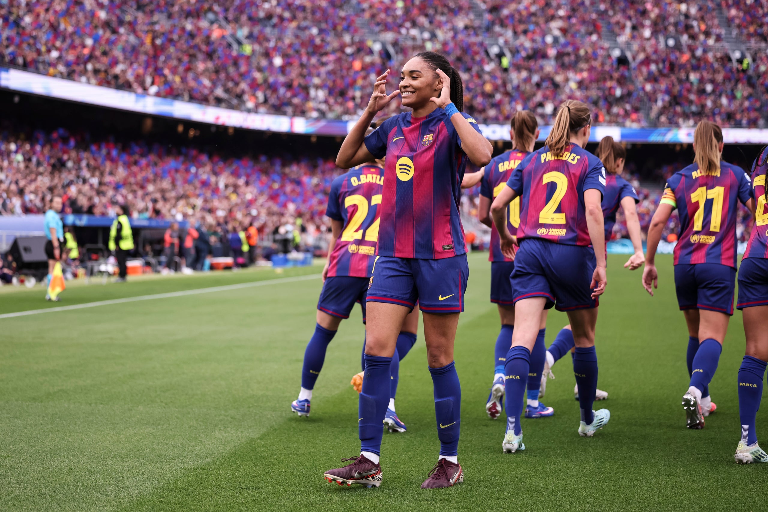 Salma Paralluelo, autora del primer gol. | Europa Press