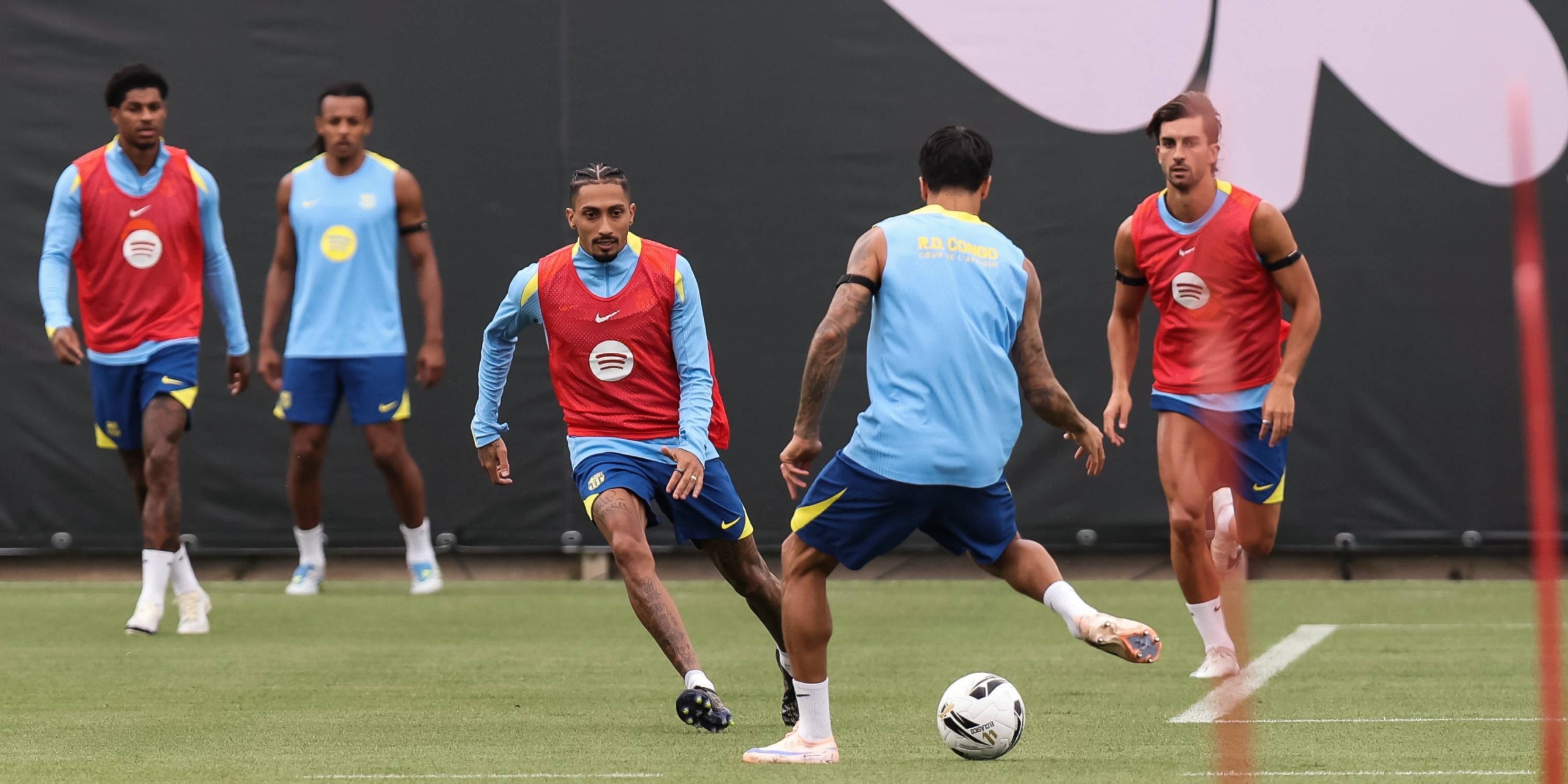 L'entrenament del Barça previ al clàssic. | Europa Press
