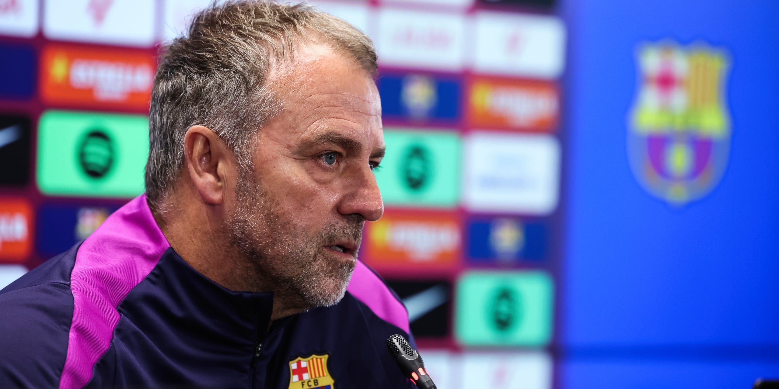 Hansi Flick, entrenador del Barça, en roda de premsa | Europa Press