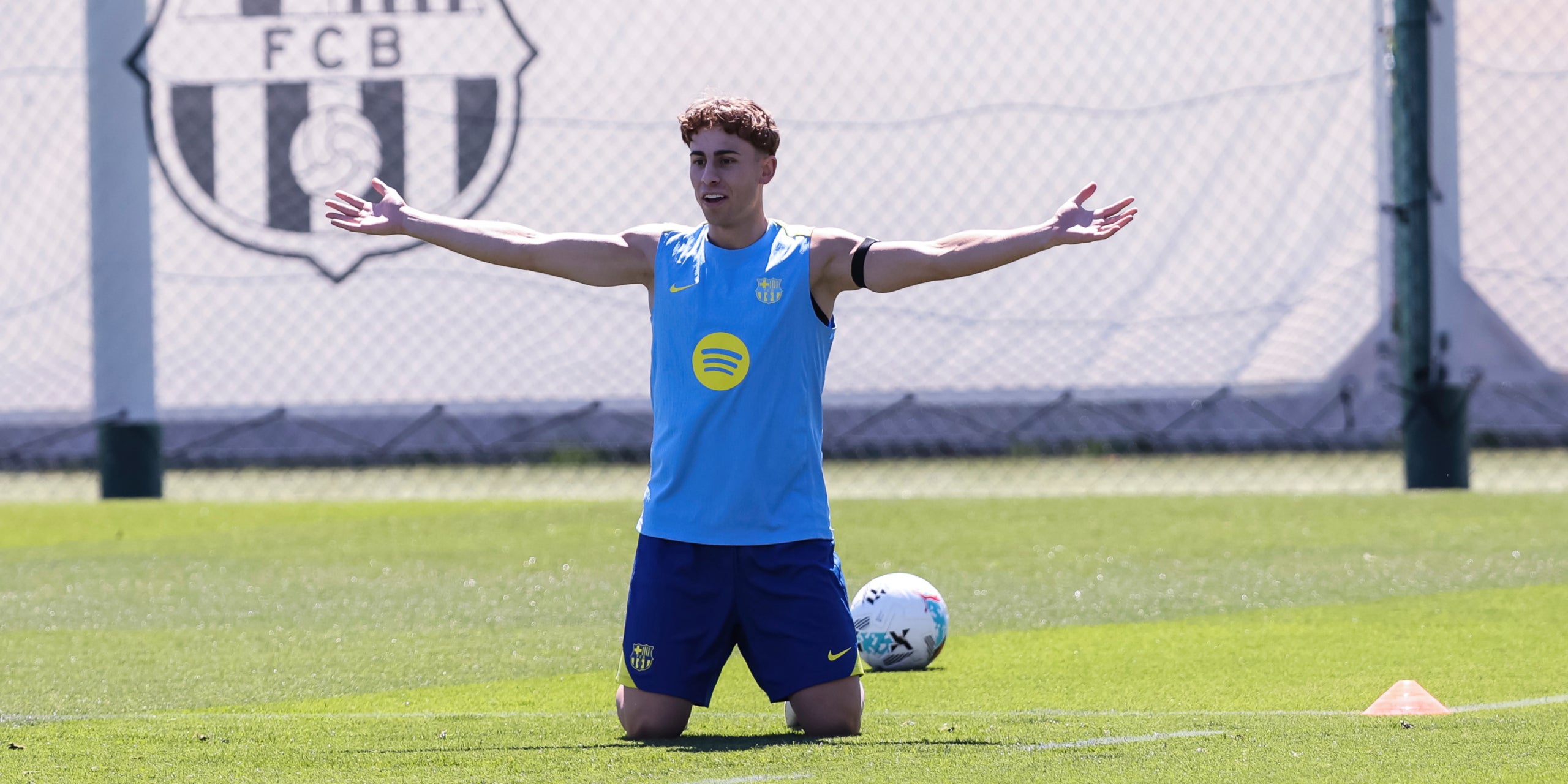 Fermín López, durant un entrenament amb el Barça | Europa Press