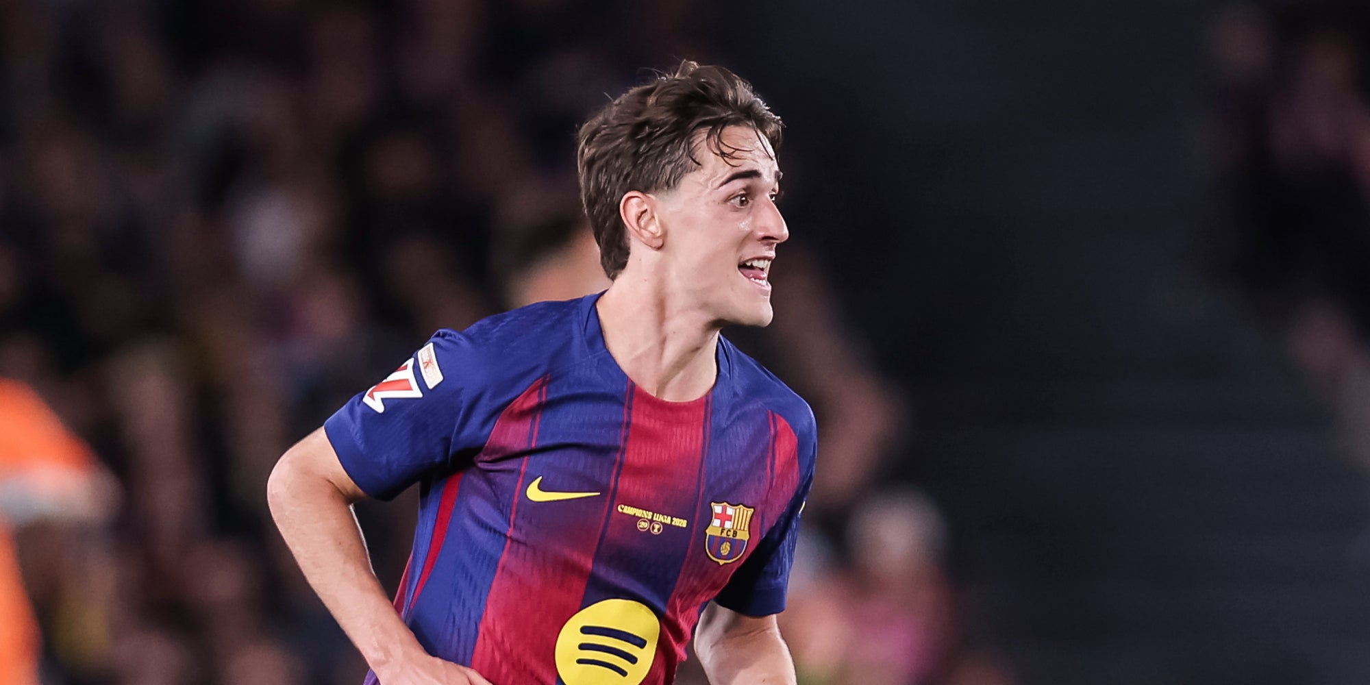 Gavi, durante un partido con el Barça | Europa Press