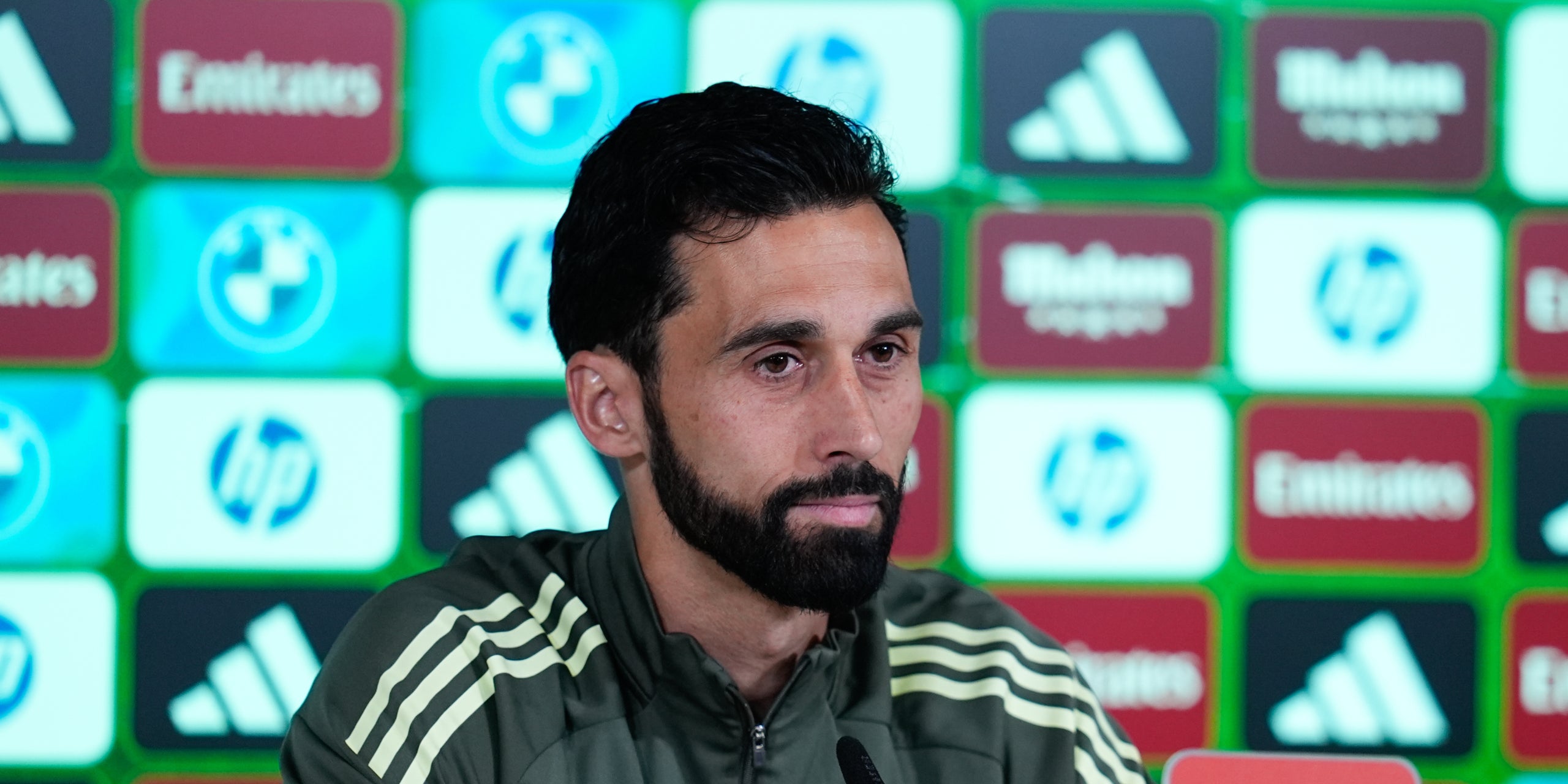Álvaro Arbeloa, durant una roda de premsa amb el Madrid | Europa Press