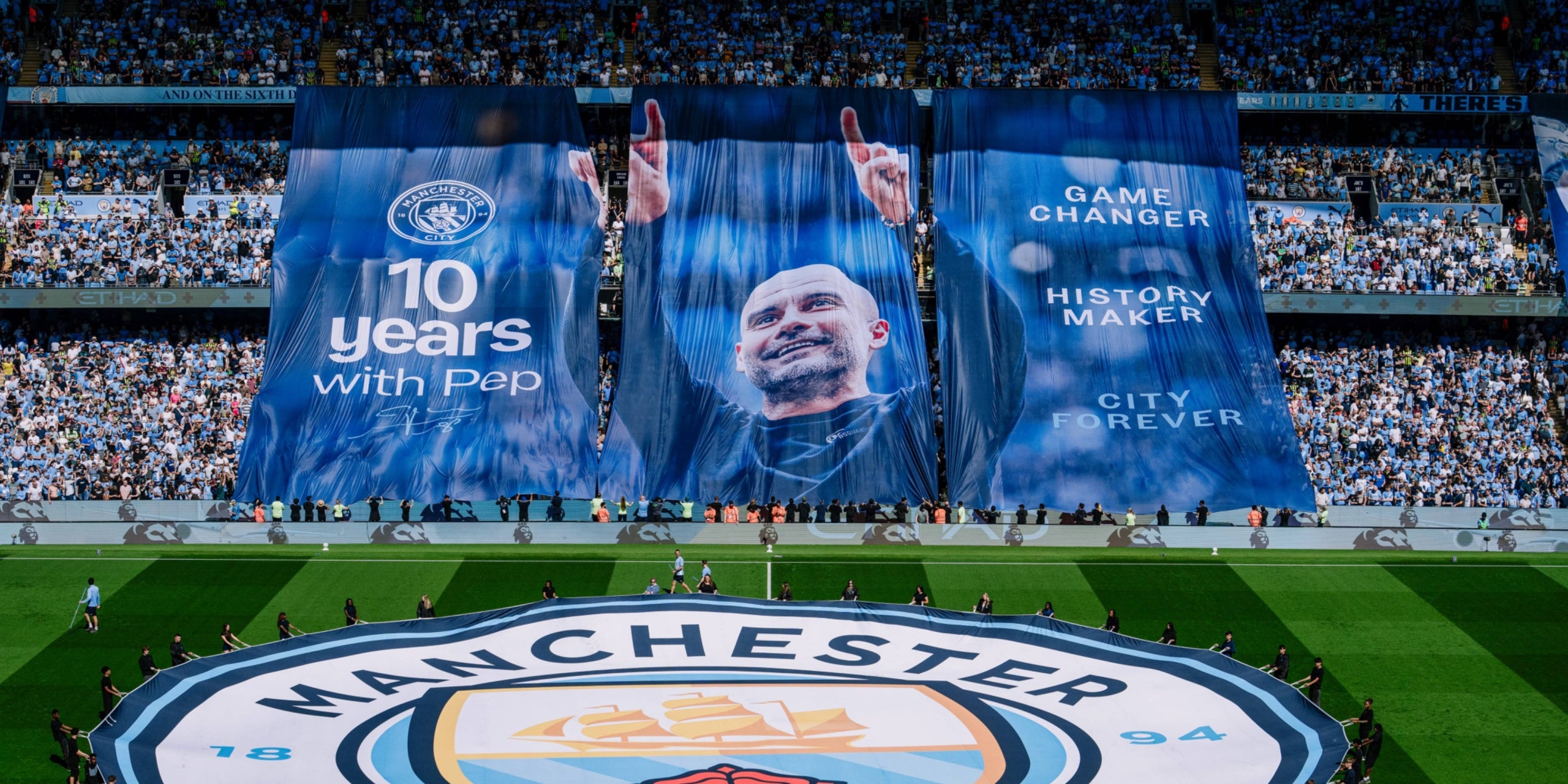 La rebuda de l'Etihad a Pep Guardiola. | Manchester City