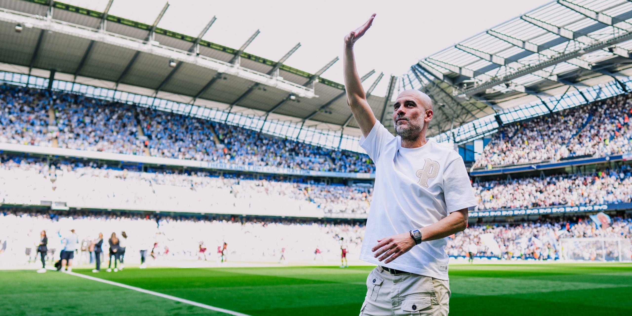 Pep Guardiola, en el seu comiat com a entrenador del City. | Manchester City