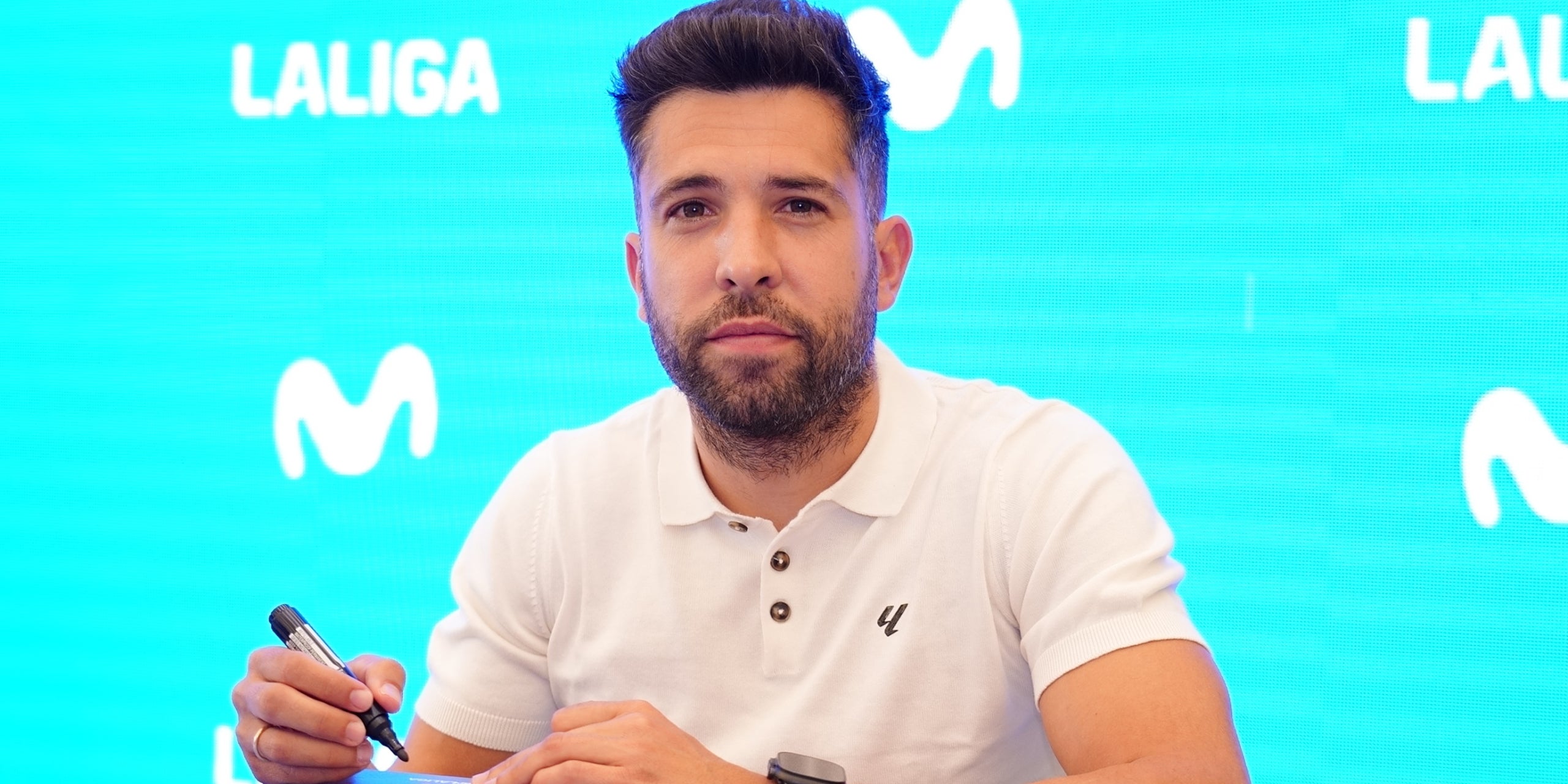 Jordi Alba, durant la inauguració | Movistar