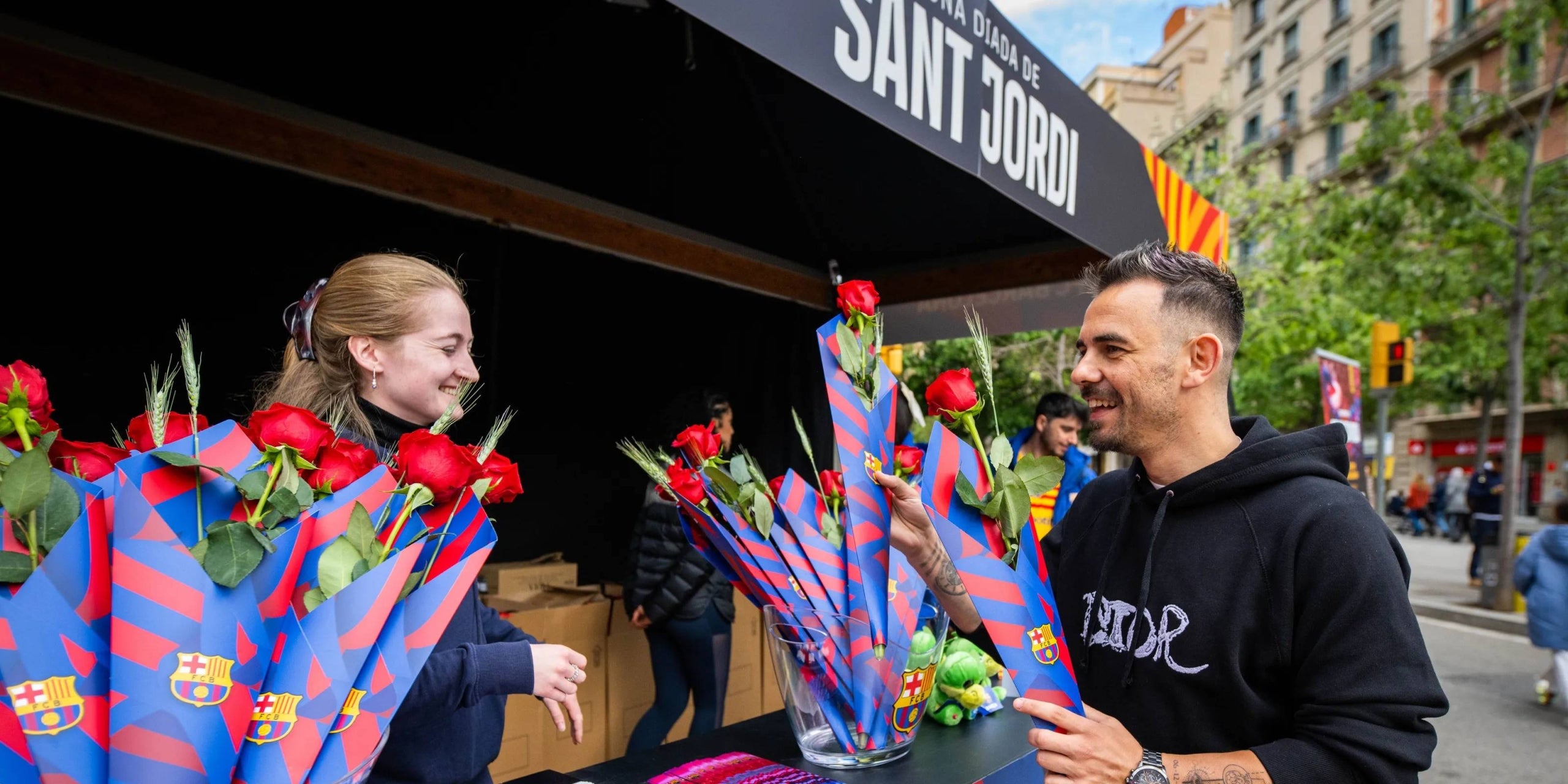 Un stand del Barça durante la diada de Sant Jordi | FC Barcelona